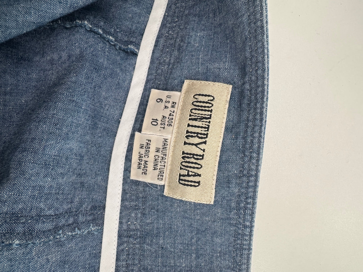 Vintage Country Road Chambray Skirt - size 10