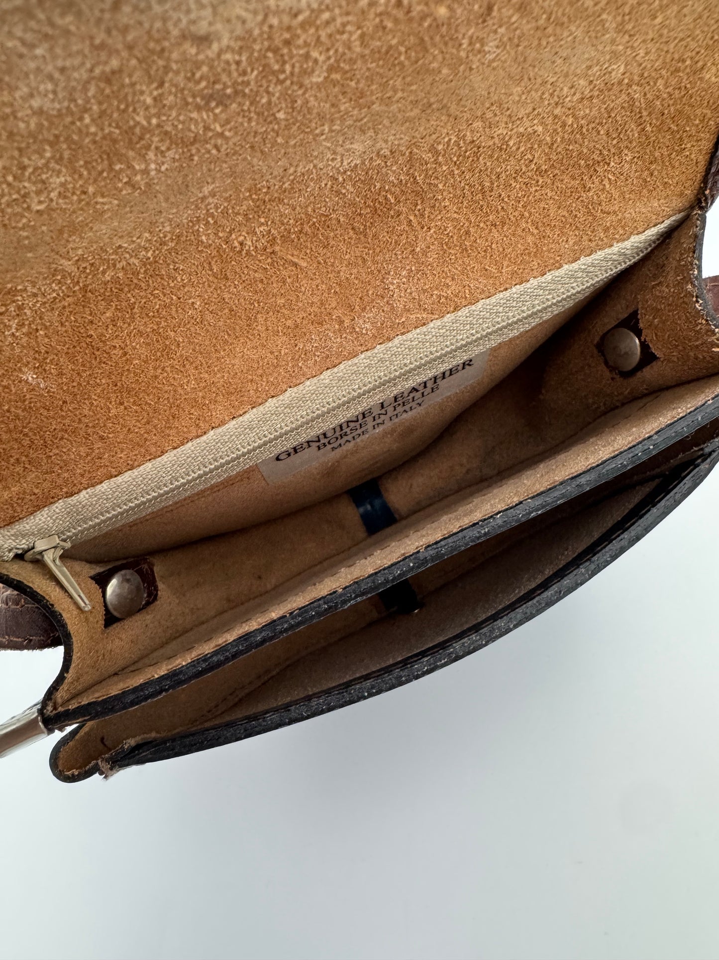 Vintage Vera Pelle Teal Mini Crossbody