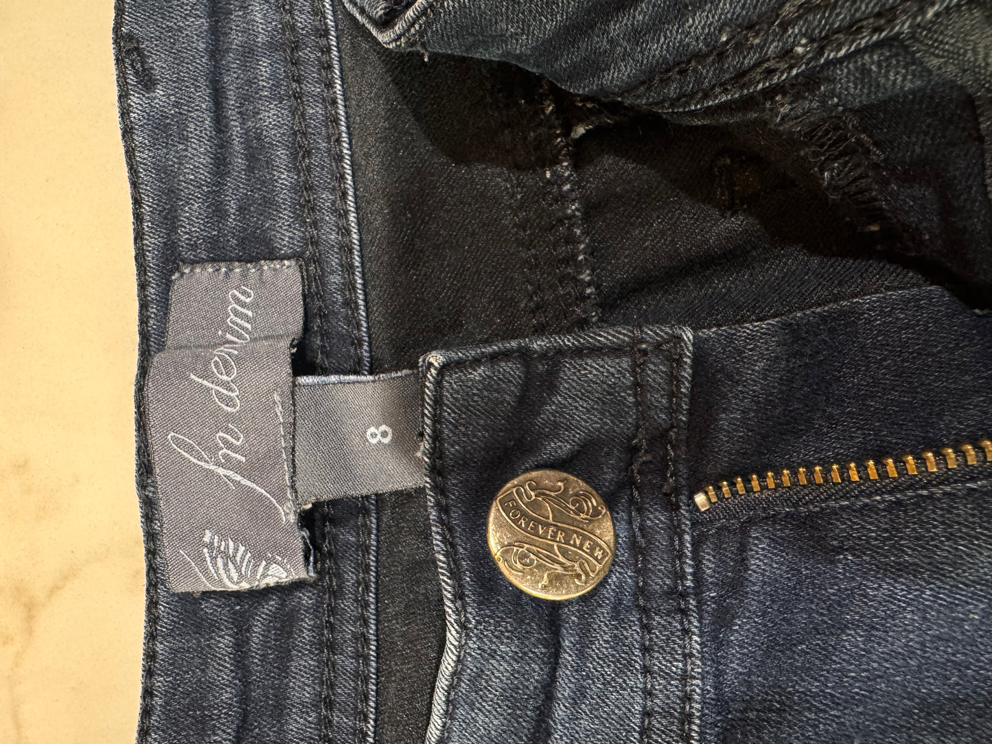 Upcycled Forever New Jeans mini Skirt - size 8