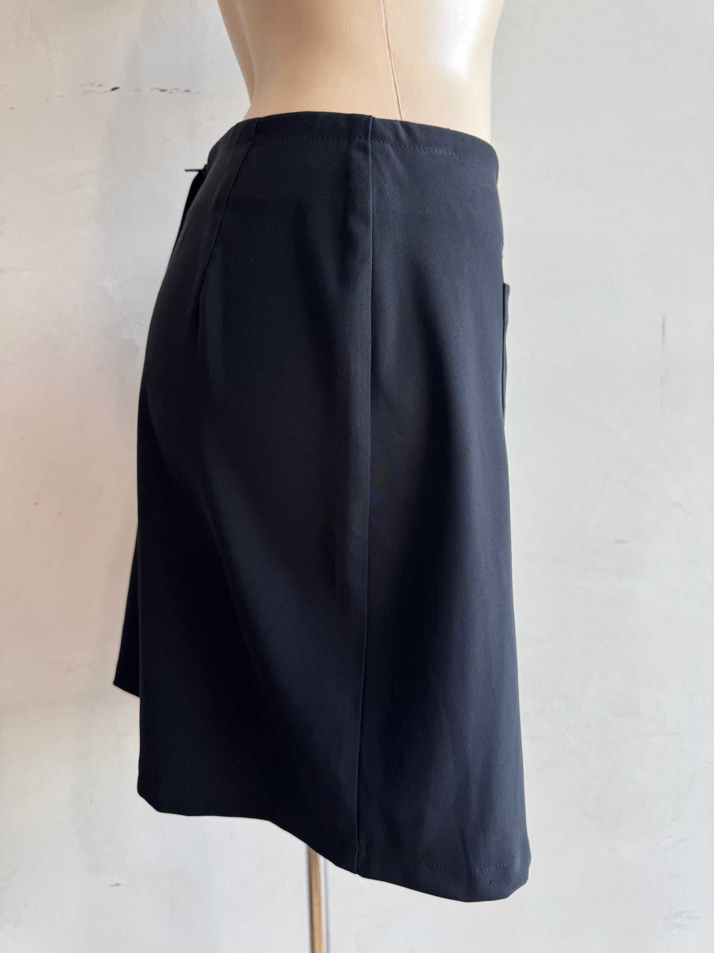 TNT Black mini skirt with side slit- size 12