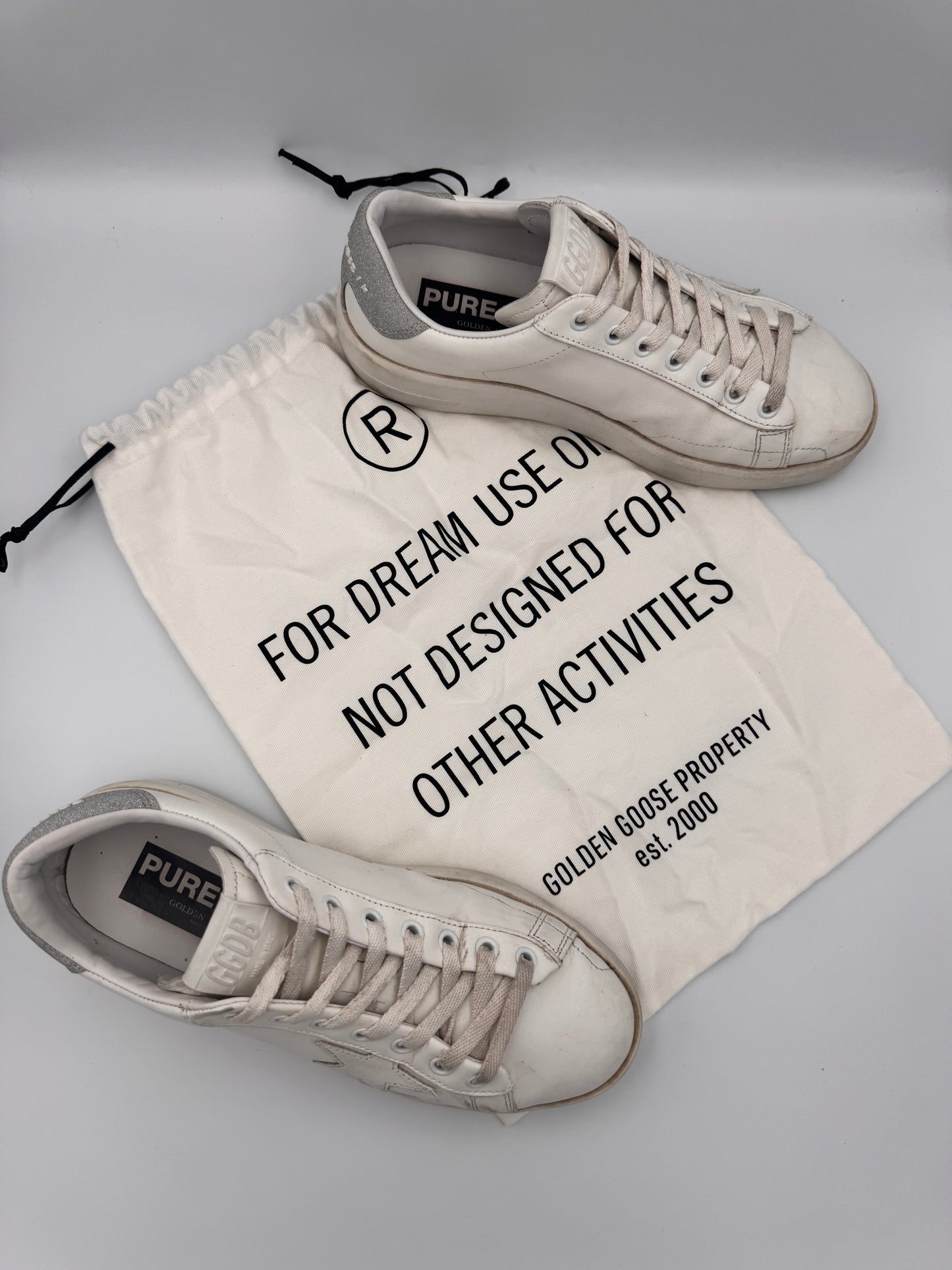 Golden Goose Silver Sneakers Size 39