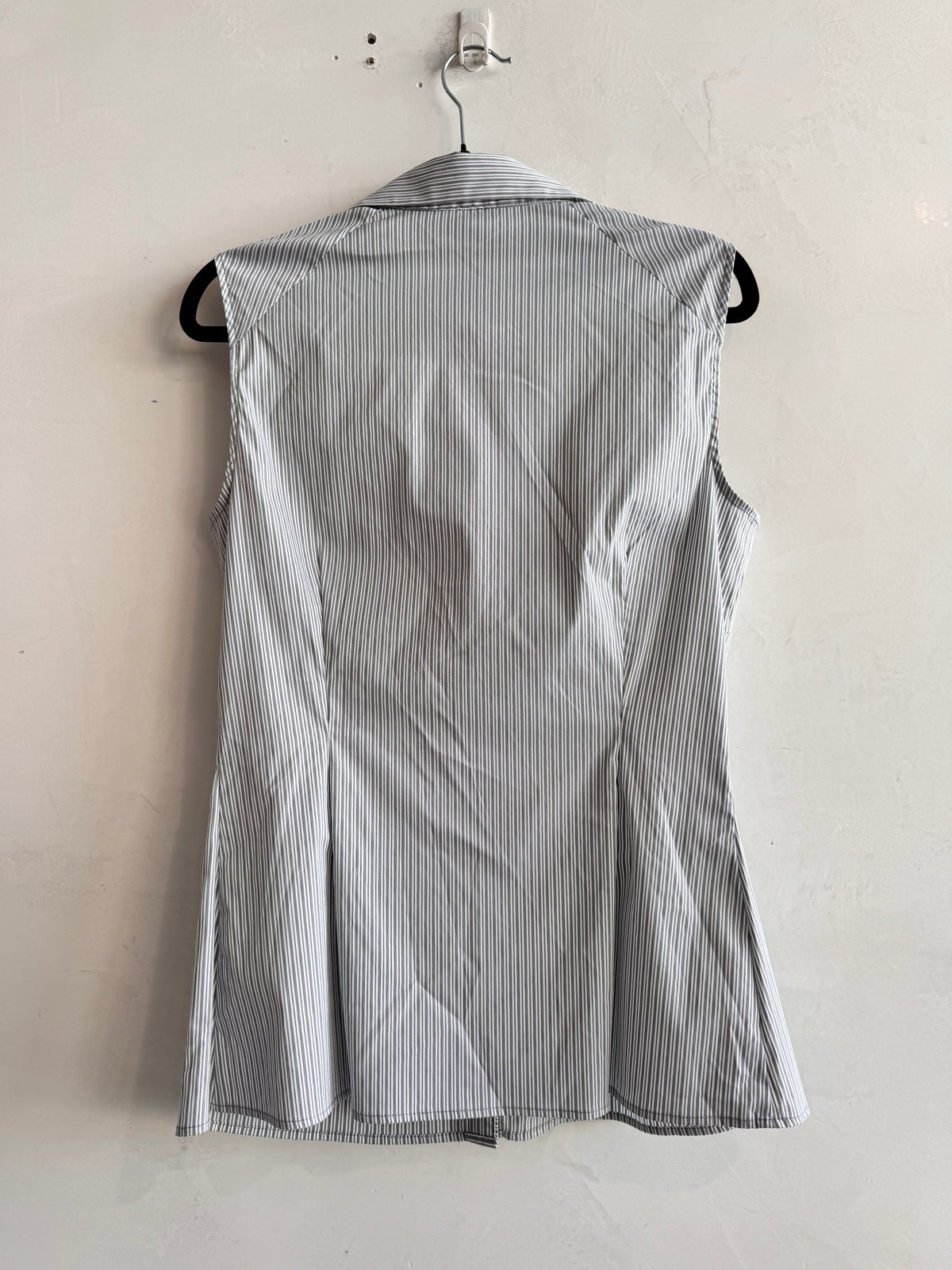 Cue Grey Stripe sleeveless Top - size 10
