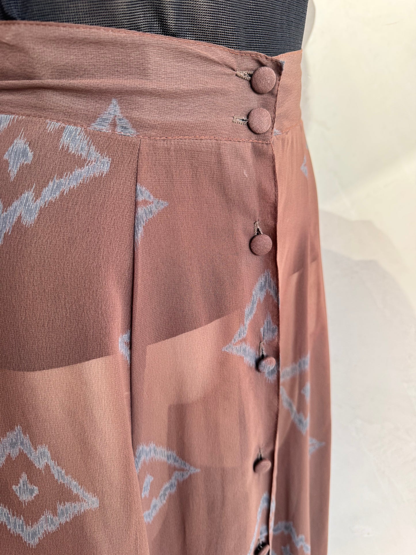 Brown semi sheer skirt - size XS