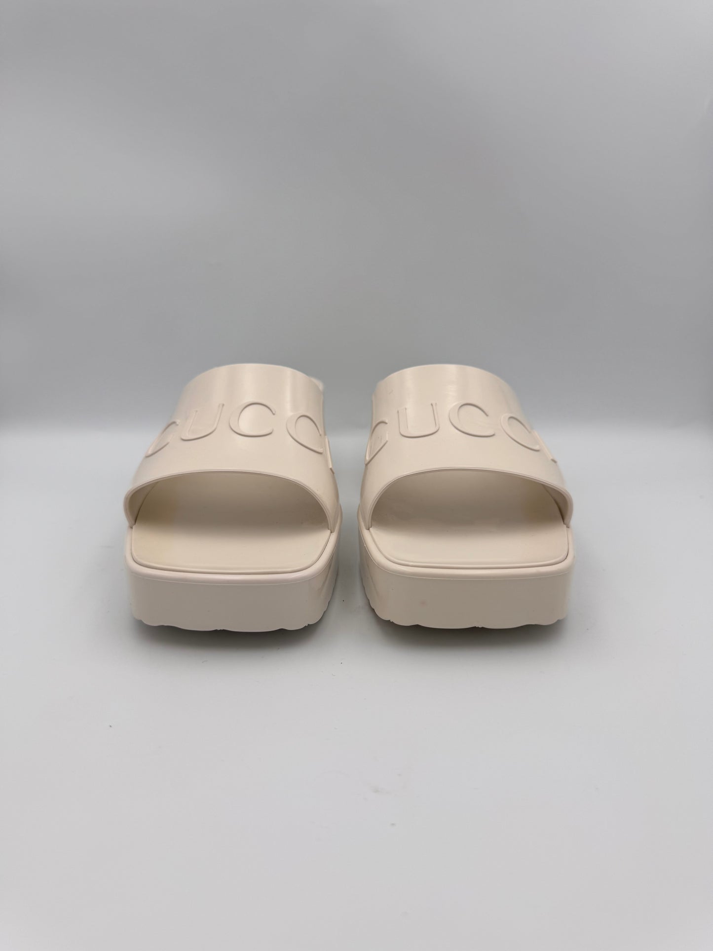 GUCCI Rubber Platform Sandals Size 39