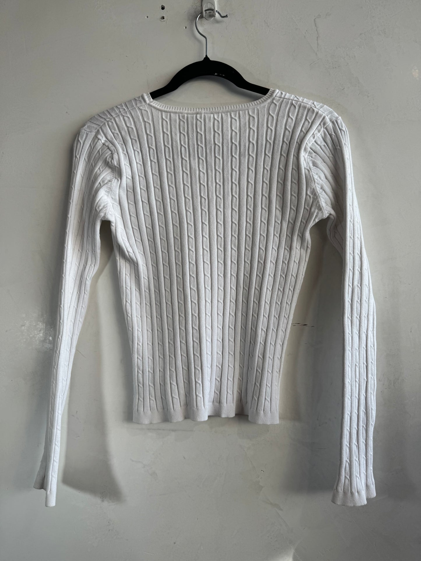 Vintage BlissBlass white cable knit top - size S