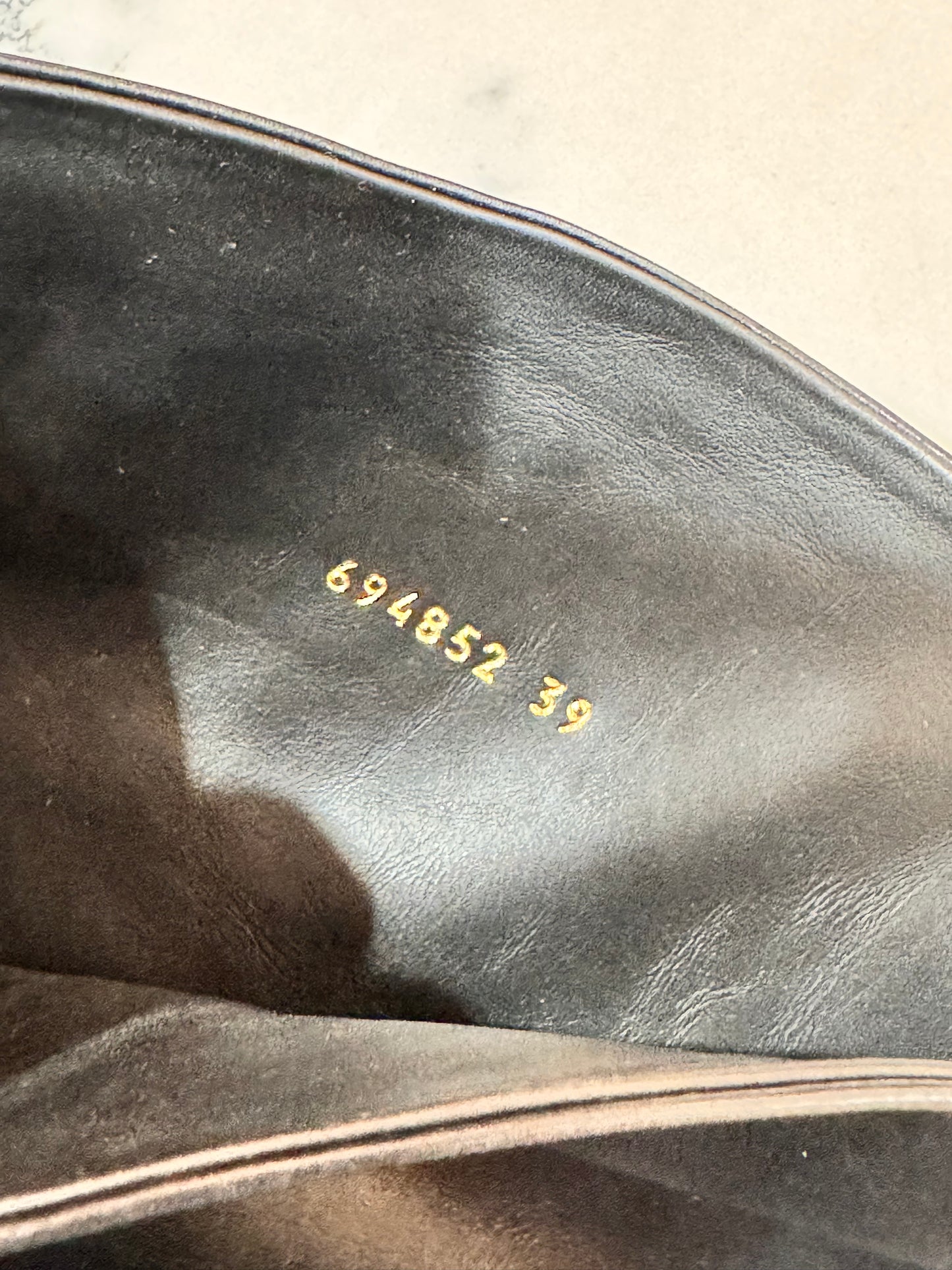 BALENCIAGA Odeon Black Over the Knee Leather Boots size 39