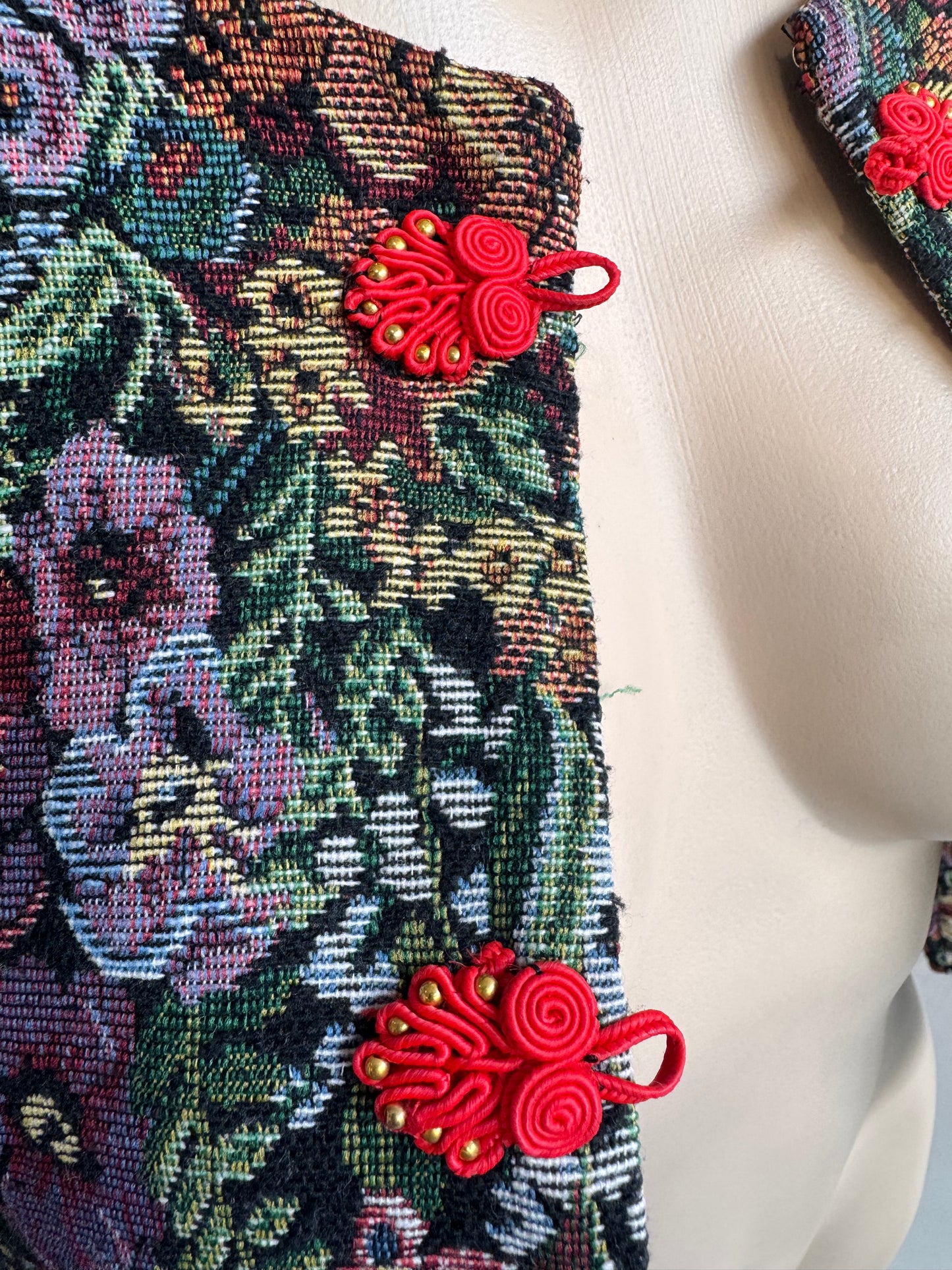 Crop tapestry Jacket- size XS