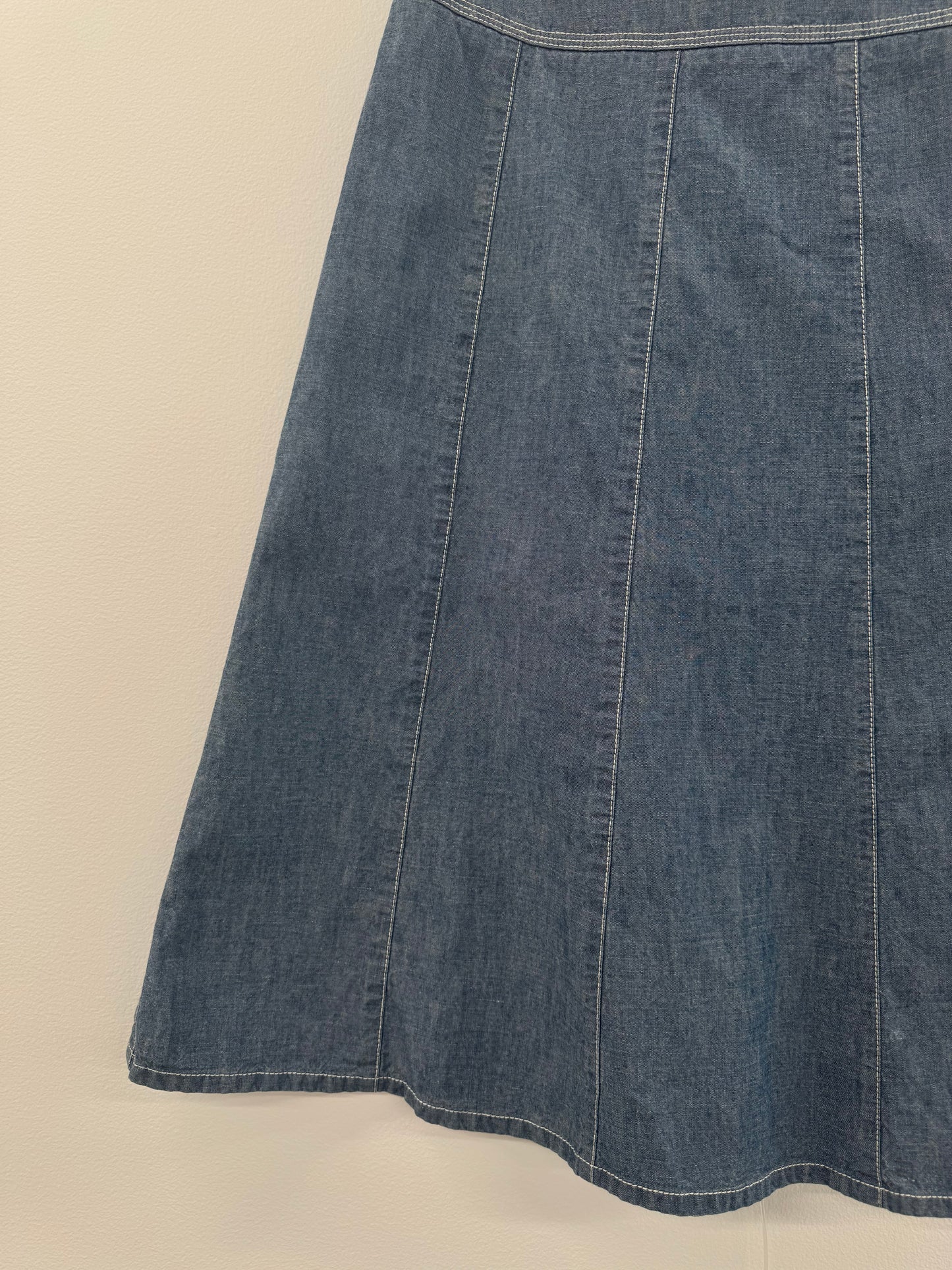 Vintage Country Road Chambray Skirt - size 10