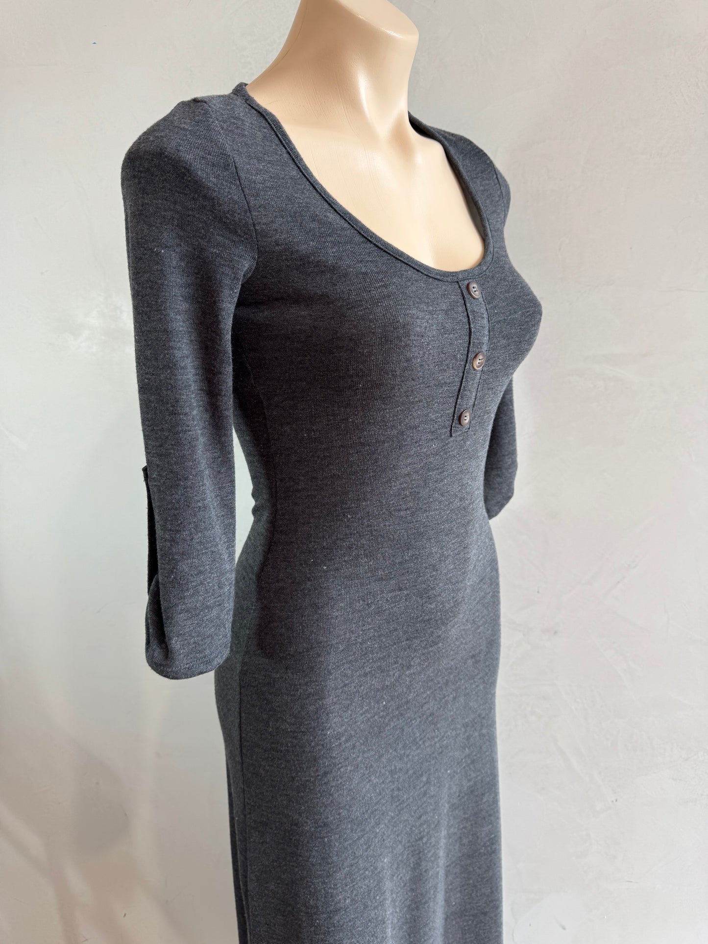 Solemio grey maxi dress - size s