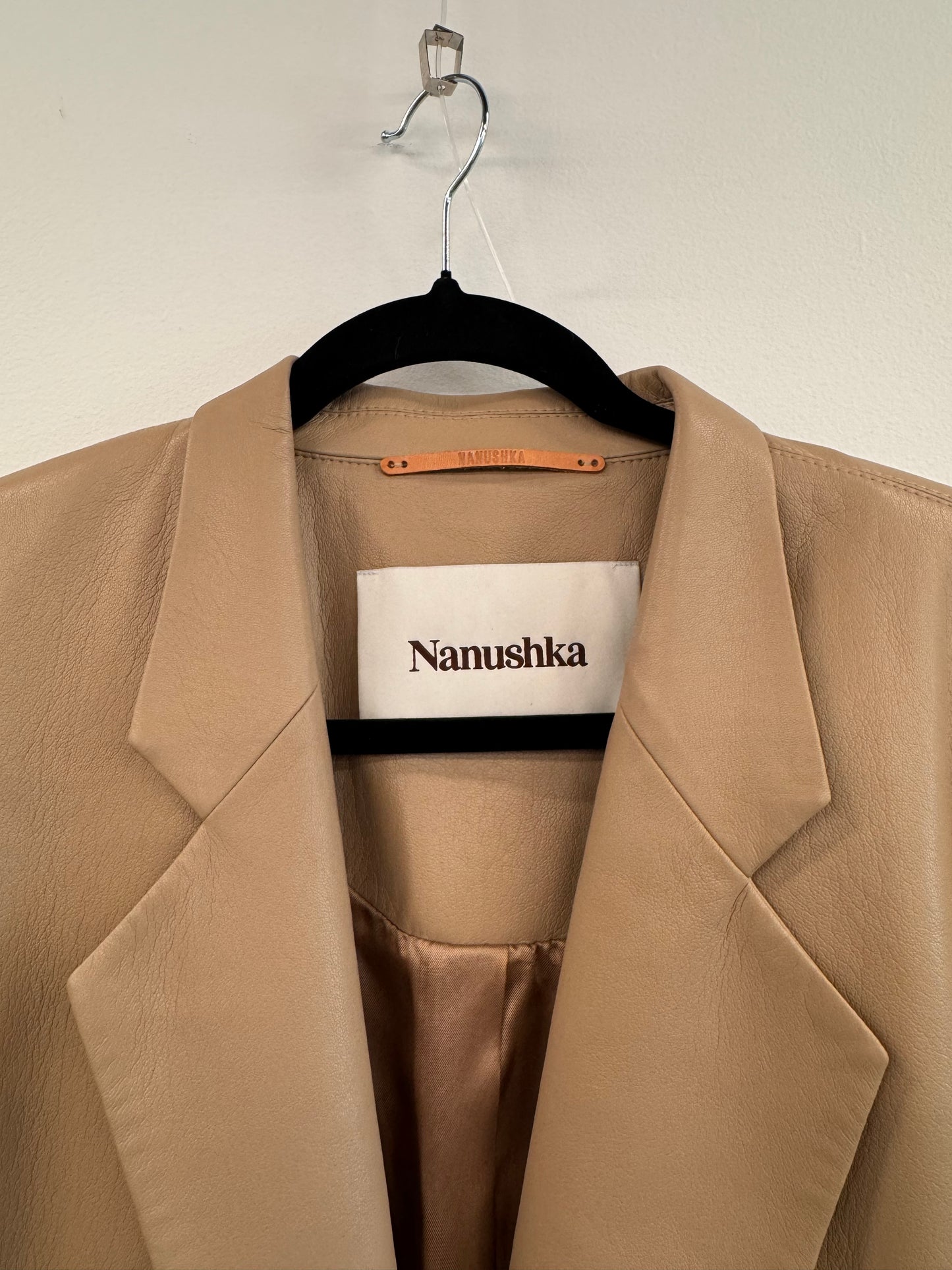 Nanuska Beige Vegan Blazer - Size L