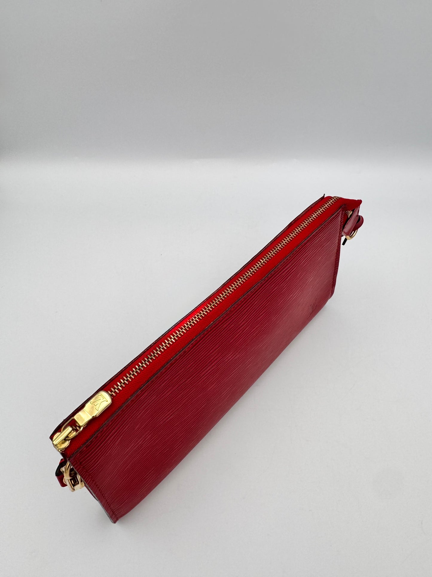 LOUIS VUITTON Red EPI Leather Pochette