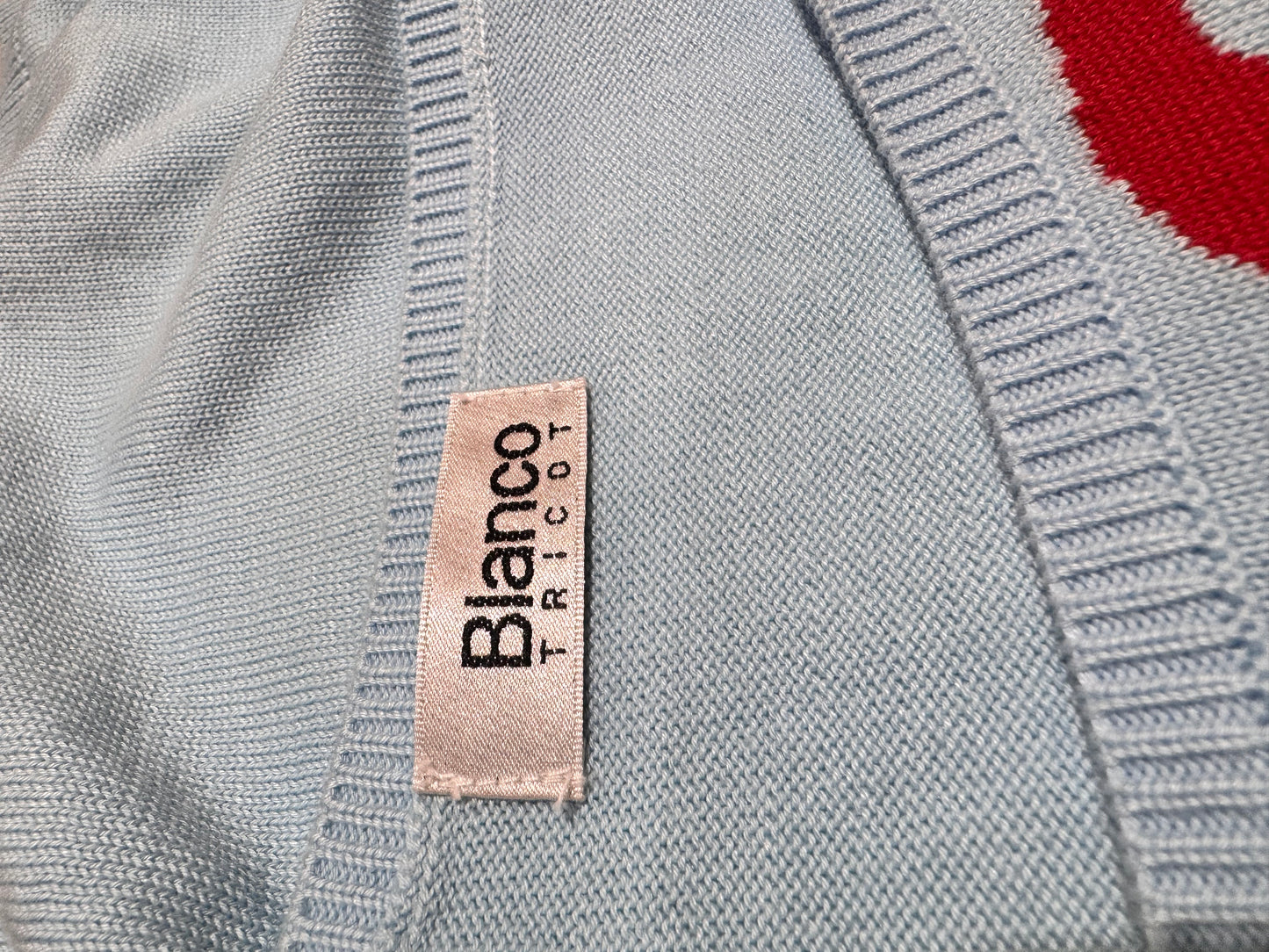 Blanco Tricot Blue Crop Barbie Top - size S