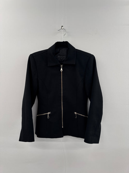 Maestro Black Full-Zip Jacket - Size 10