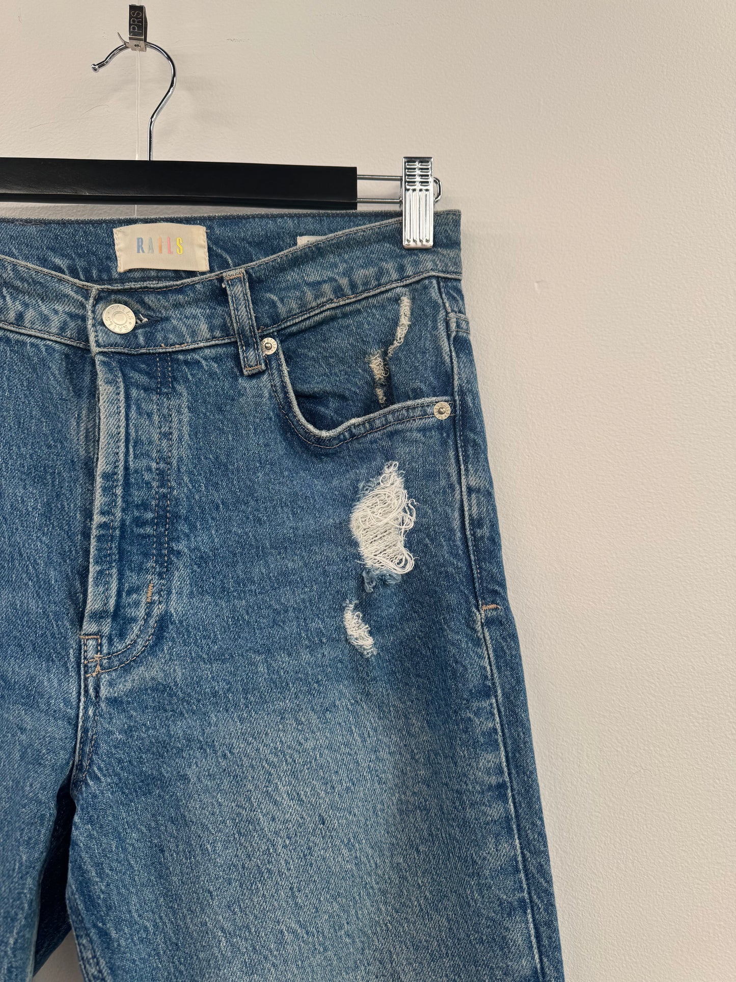 Rails Blue Distressed Jeans - Size 8