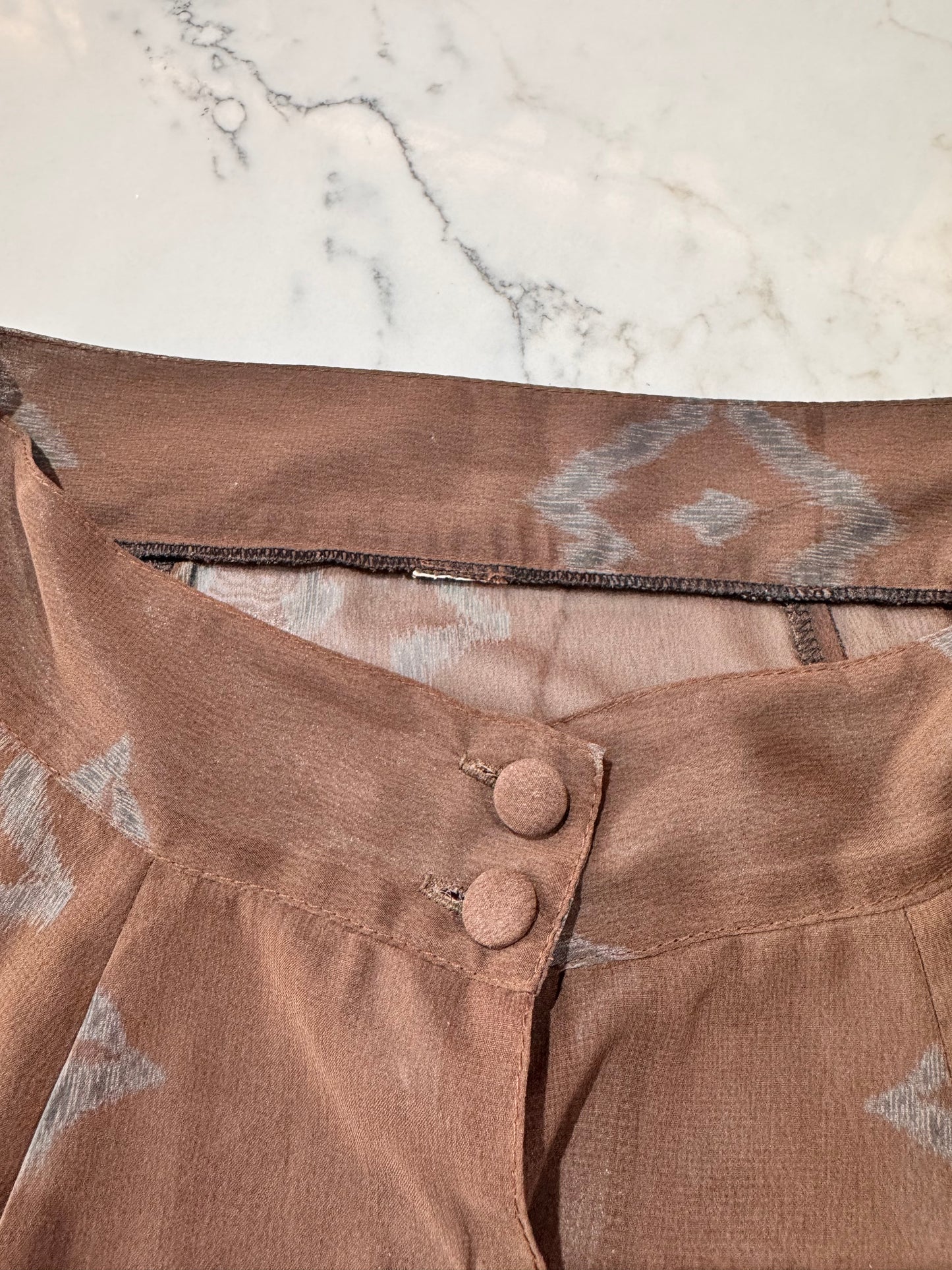Brown semi sheer skirt - size XS