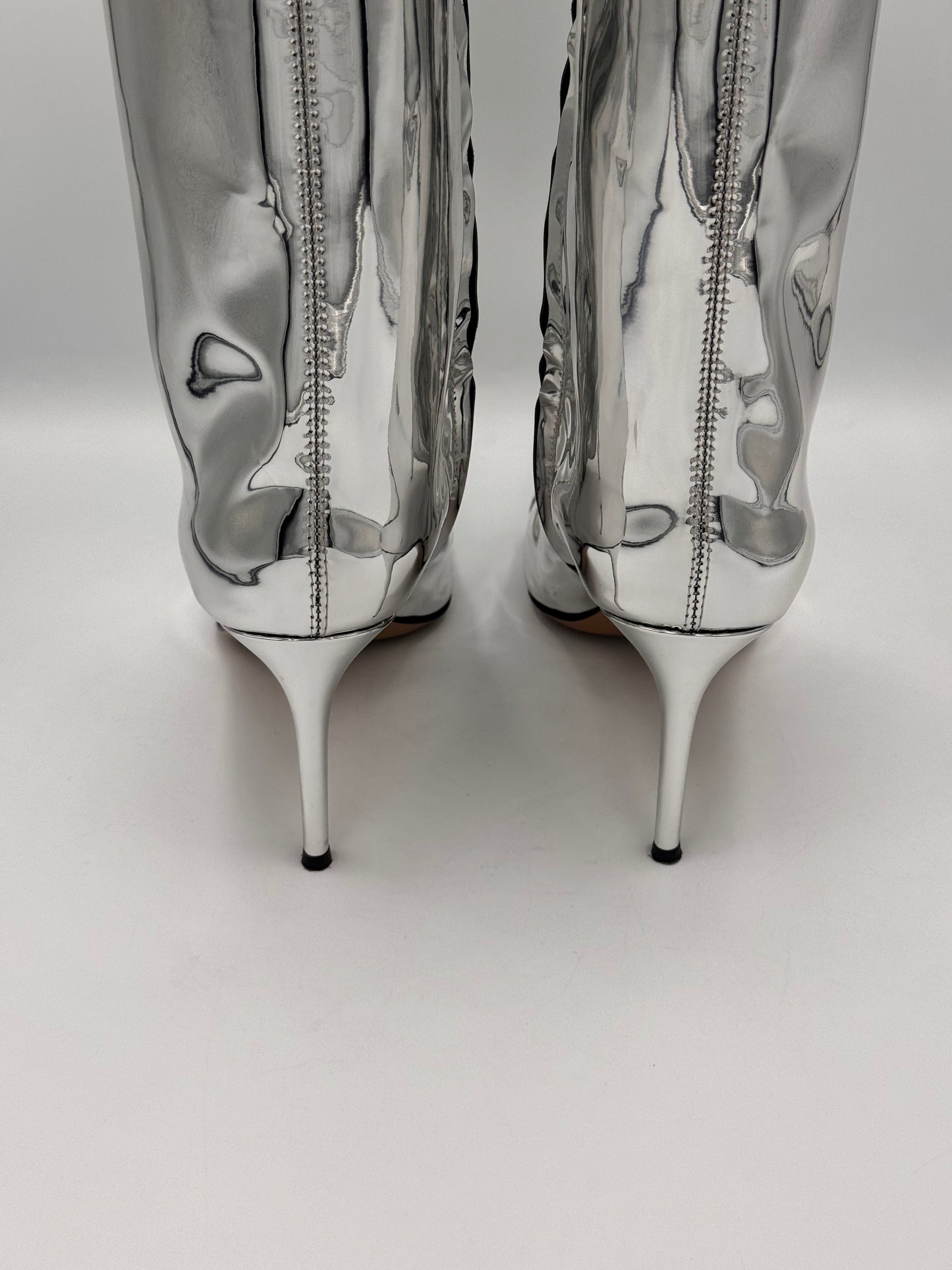 ALEXANDRE VAULTHIER Silver Knee-High Boots size 39