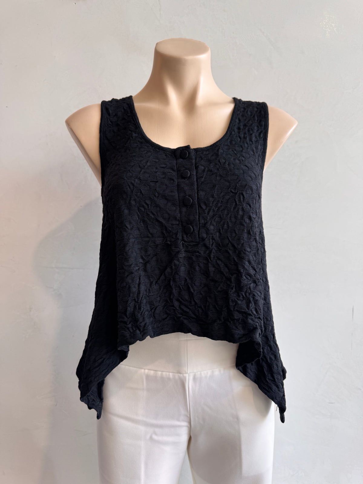 Metalicus black sleeveless crop top - tall