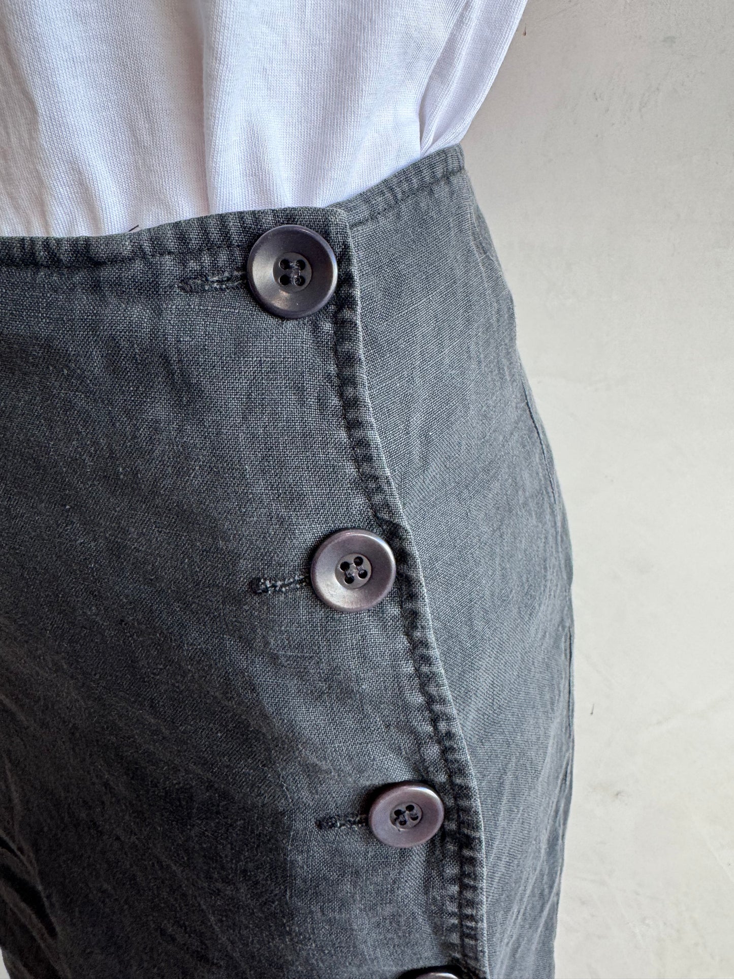 Vintage Country Road Linen Skirt - size 8