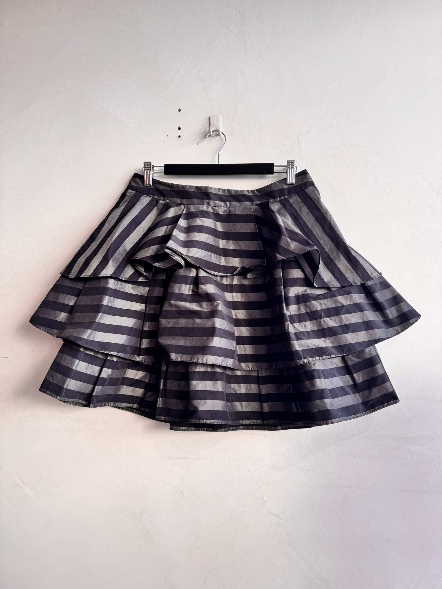 Vintage Cue ruffled striped skirt - size 12