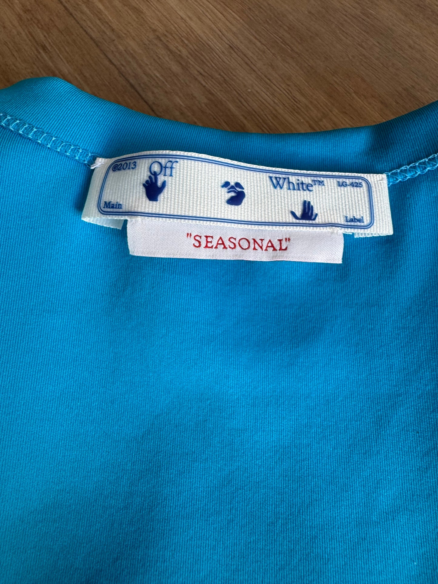 Off White blue crop top - size 40