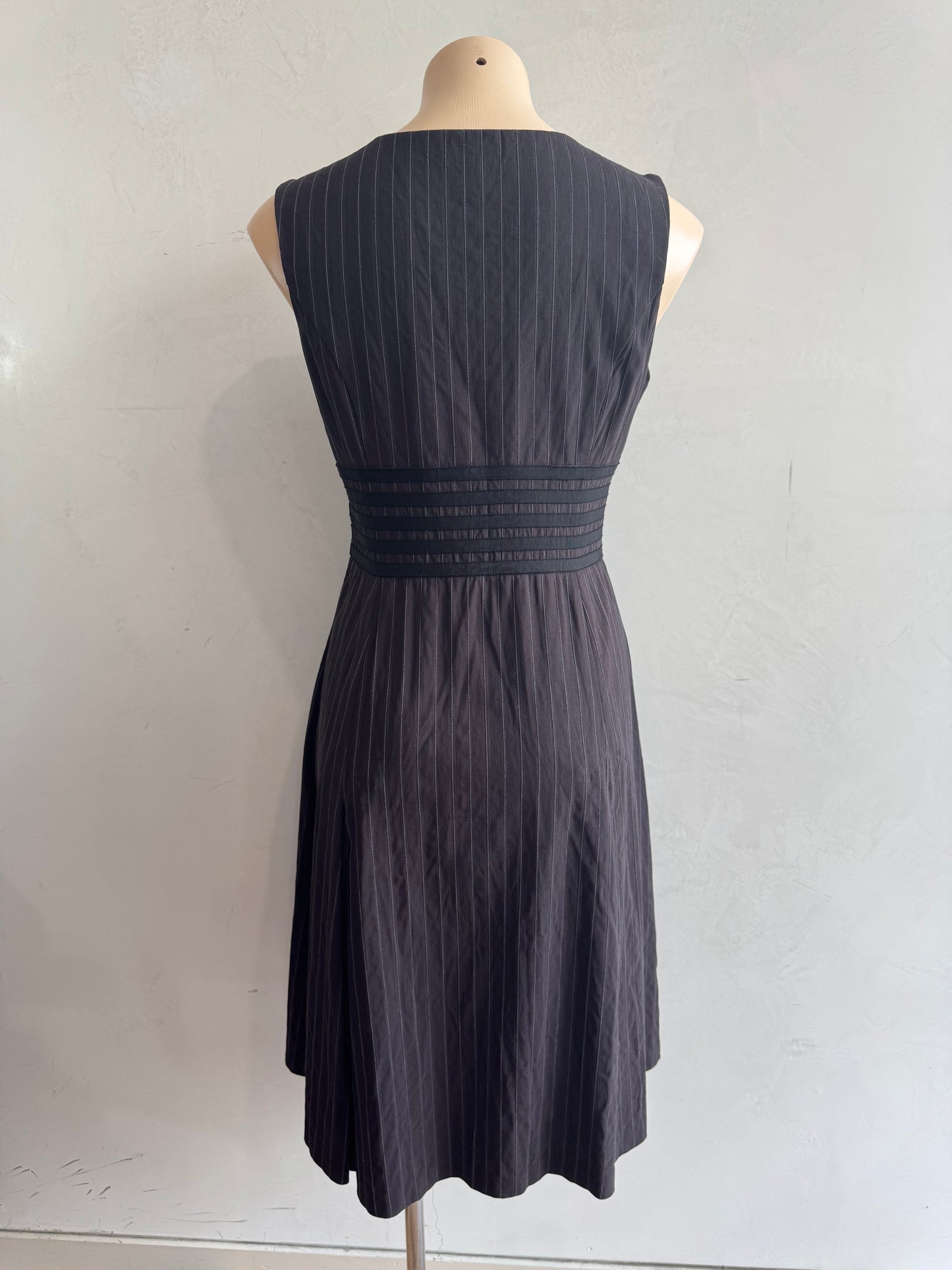Vintage Cue brown stripe dress - size 10