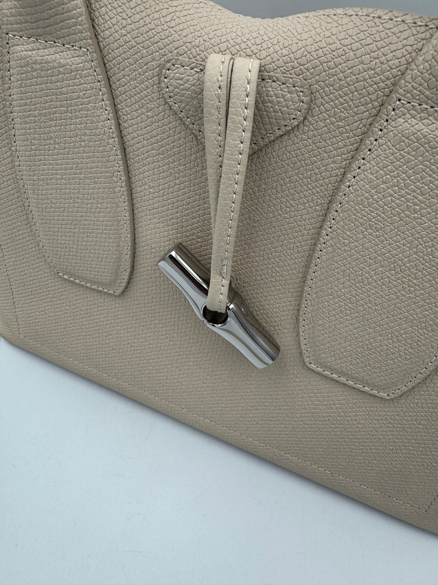 Longchamp Le Roseau Medium in Cream Handbag