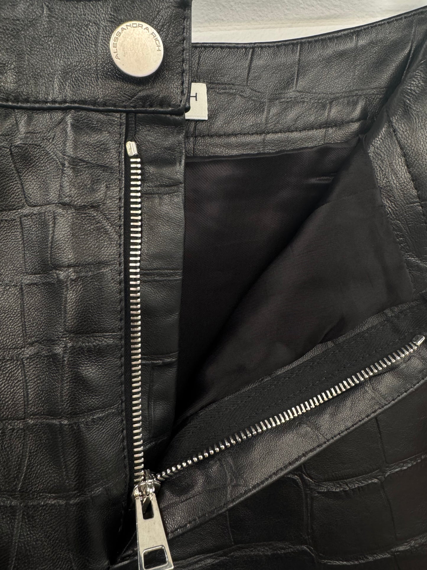 Alessandra Rich Leather Skirt Sz 42