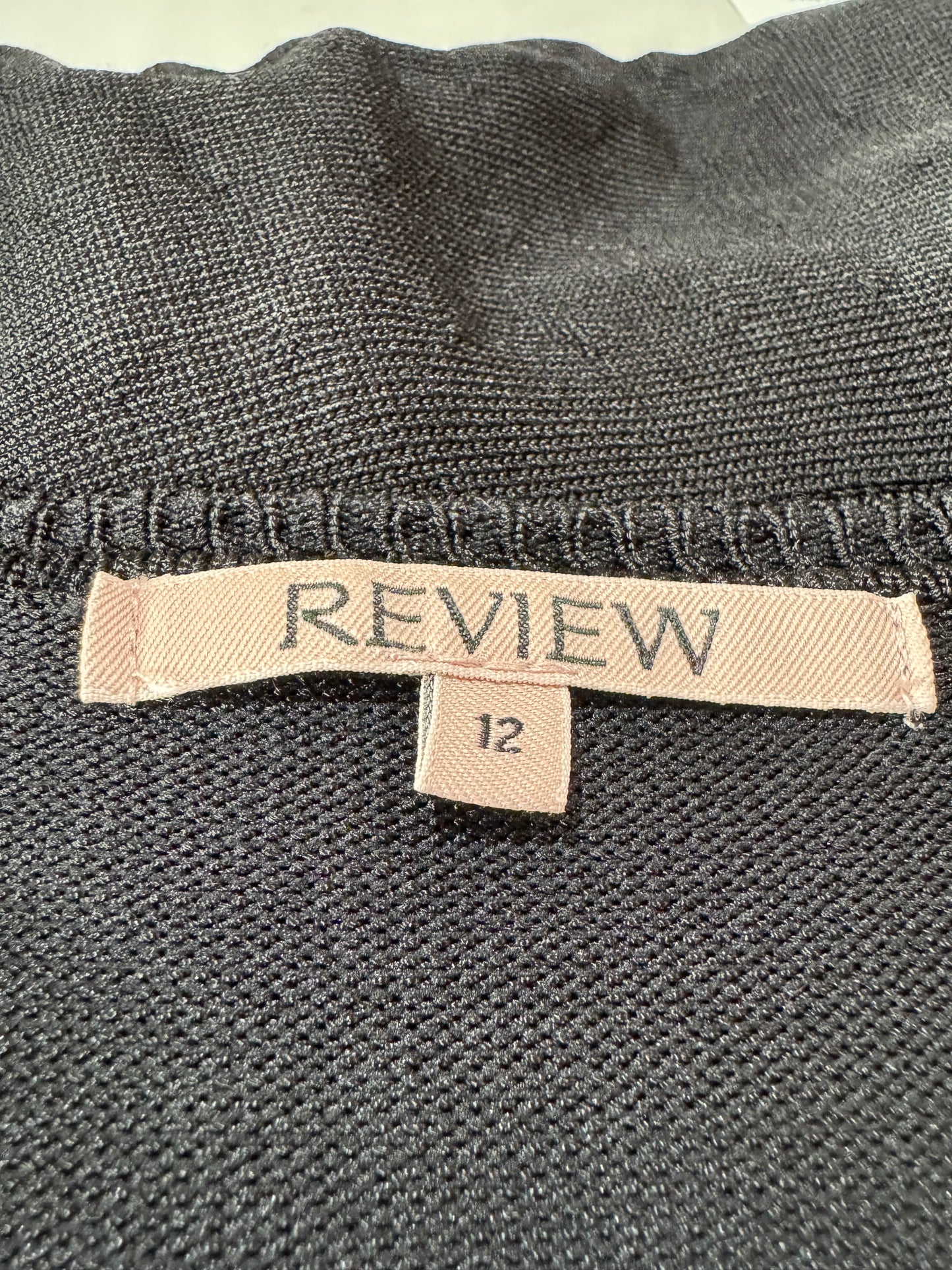 Vintage Review black Knit top size 12