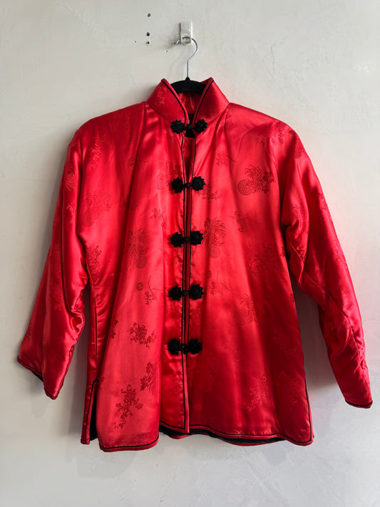 Vintage Silver Lake red Chinese jacket - size S