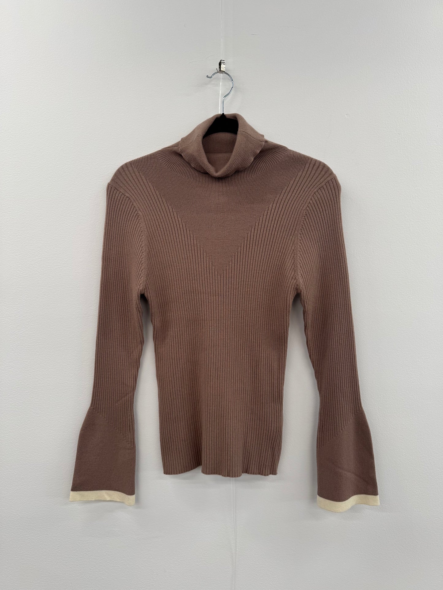 Varely Beige Turtle Neck Sweater - Size M