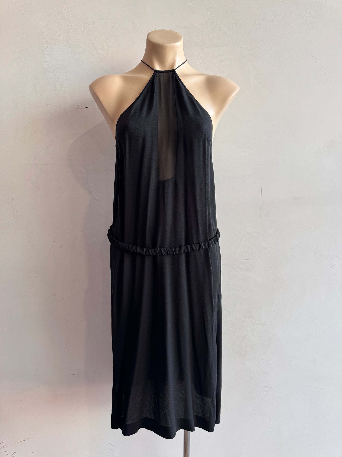 Dion Lee Black Silk Dress - size 10