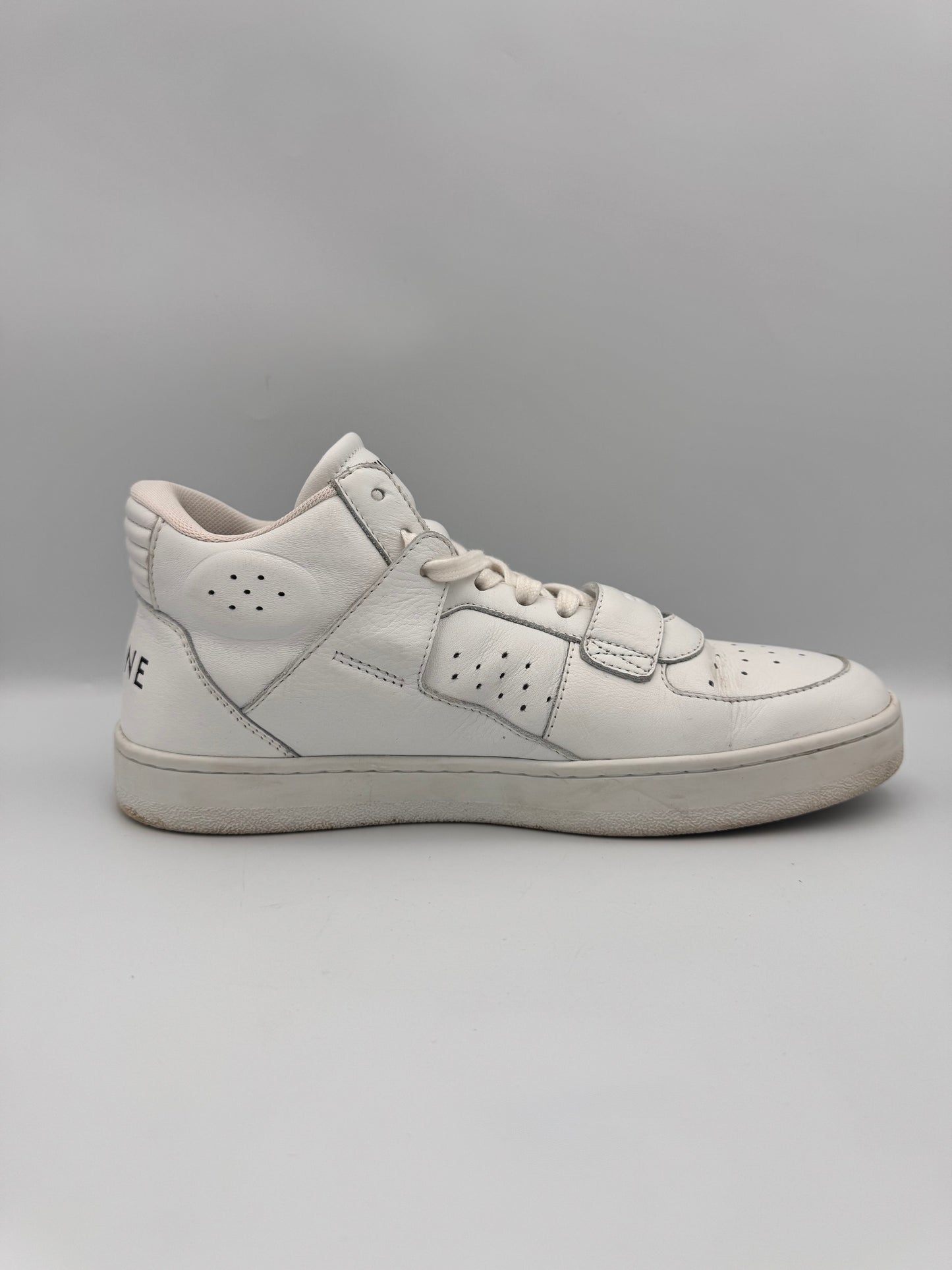 Celine White Mid Sneakers CT-02 Trainer Size 39
