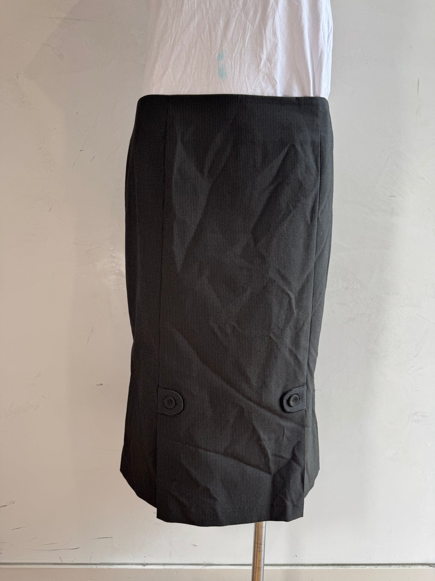 Vintage Cue Pinstripe Skirt - size 12