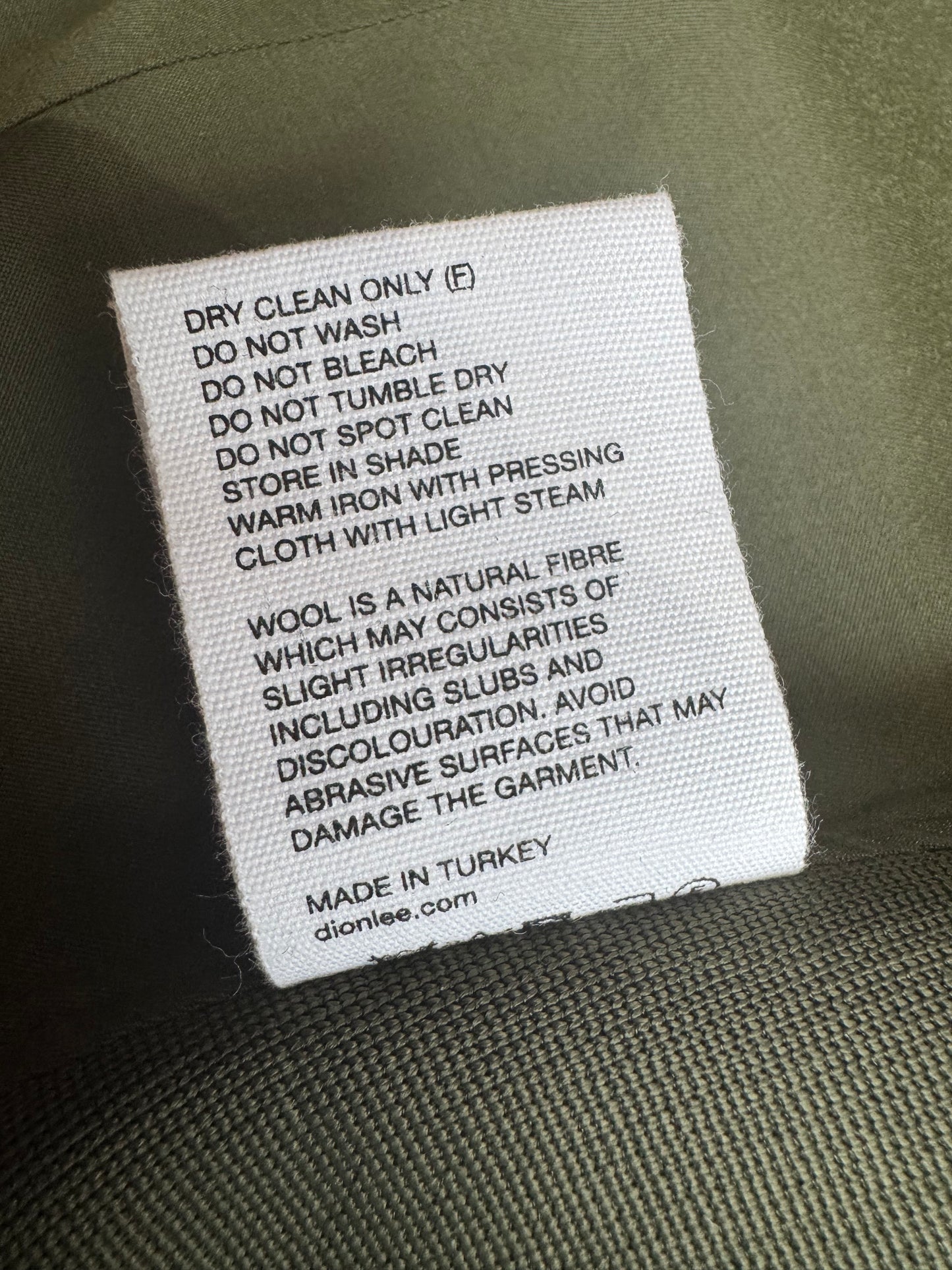 Dion Lee Khaki Corset Jacket - size S