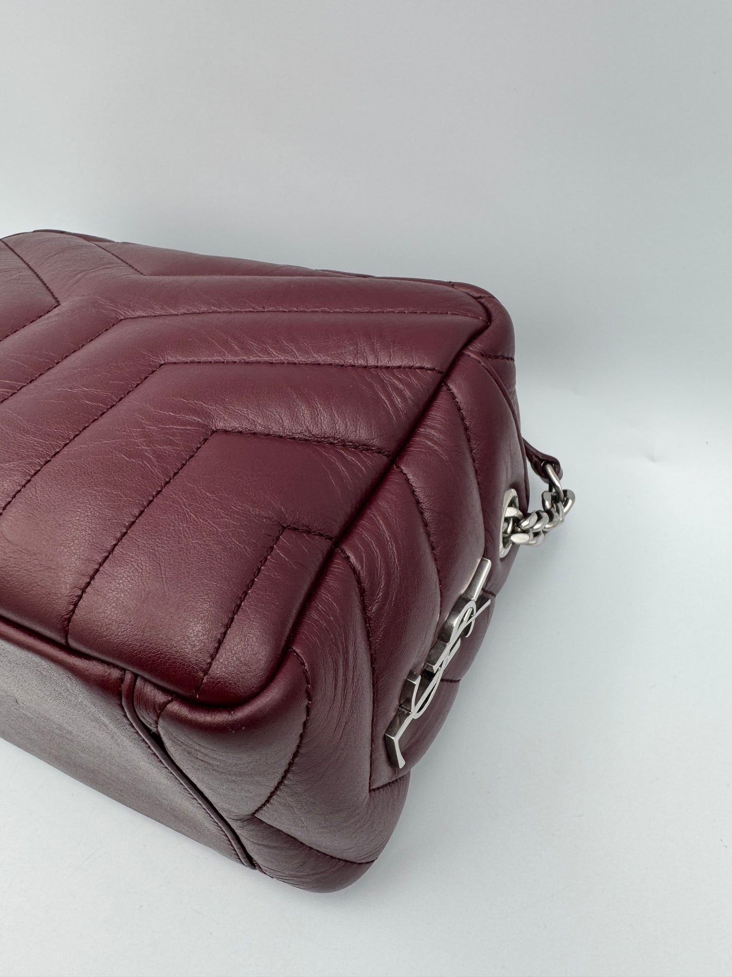 YVES SAINT LAURENT Burgundy Lou Lou Bag