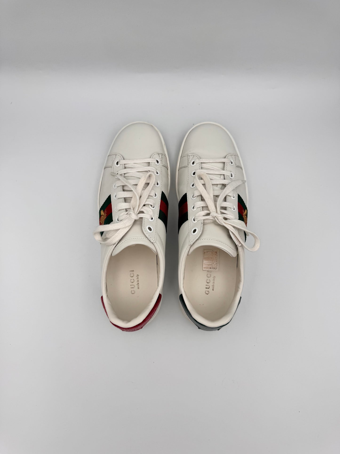 GUCCI Ace Trainer White Size 38 comes with Full Set