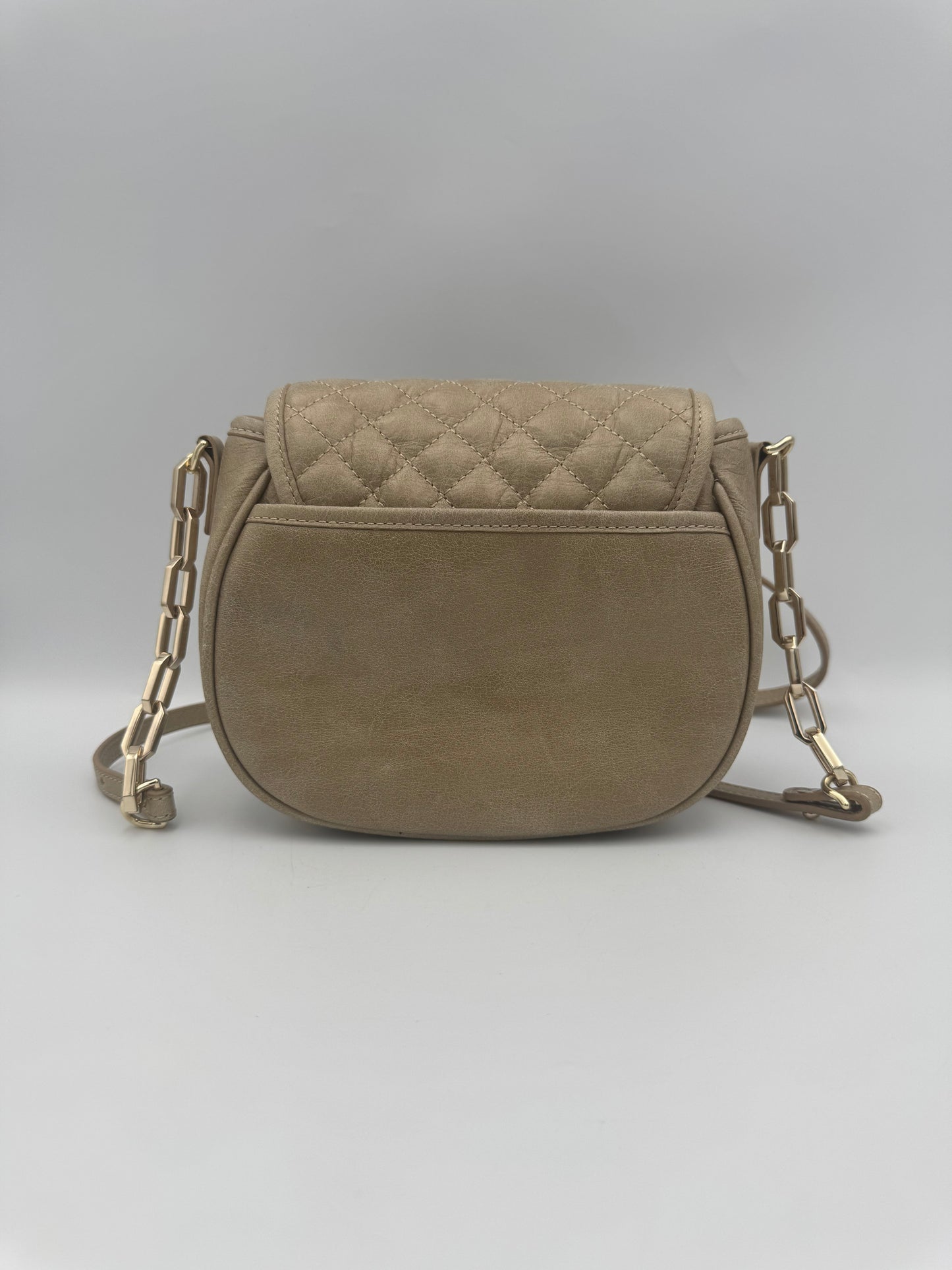 Taupe Leather Crossbody