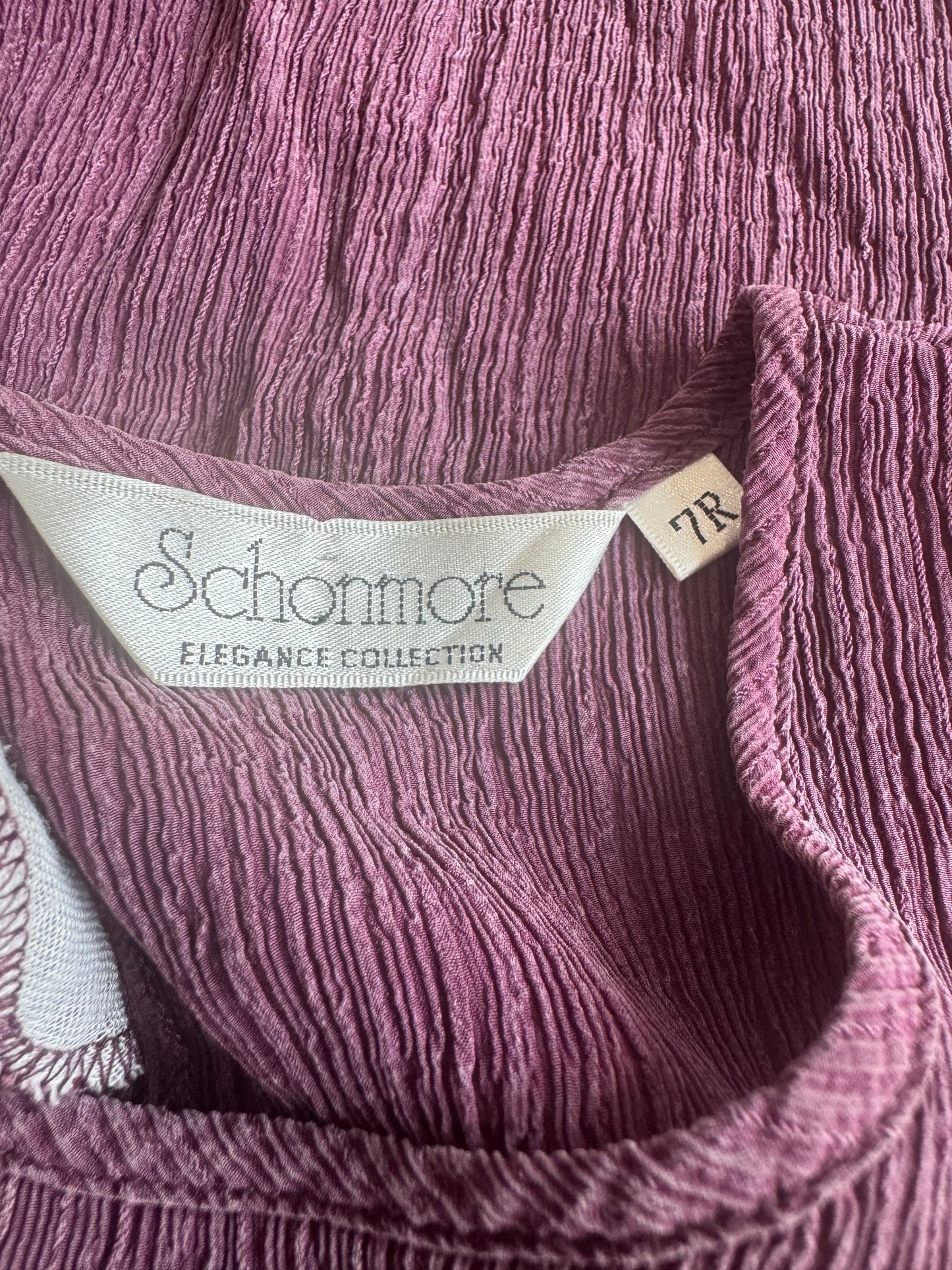 Schonmore Purple silk Crinkle Top - size S