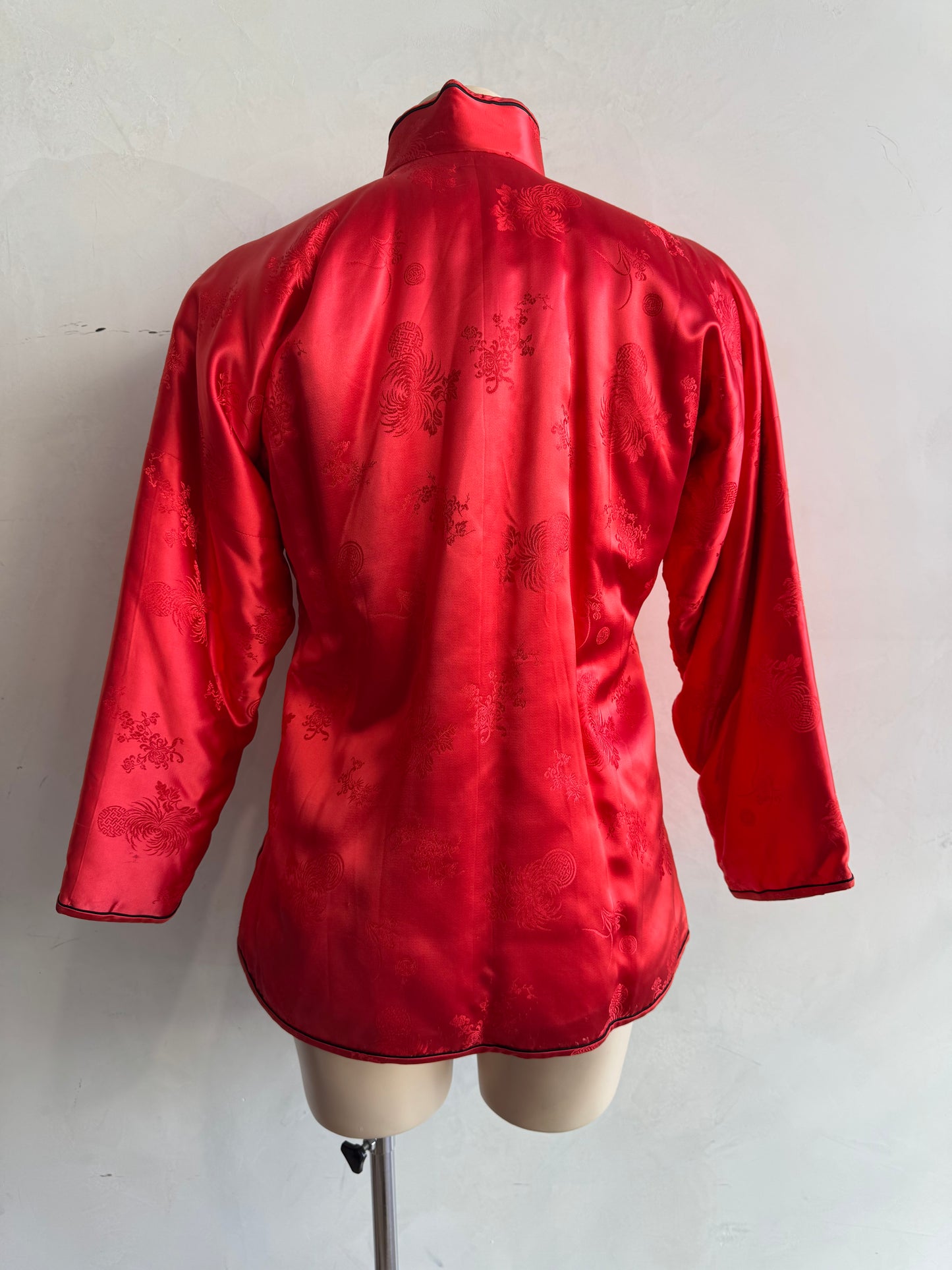 Vintage Silver Lake red Chinese jacket - size S