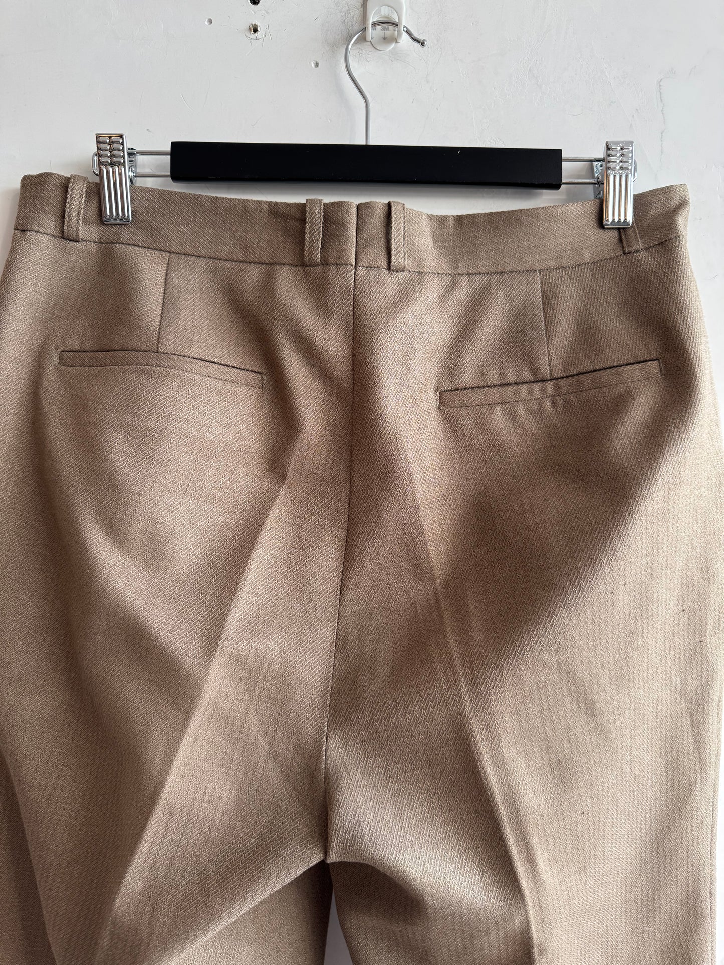 Vintage Bespoke beige pleated pants - size M