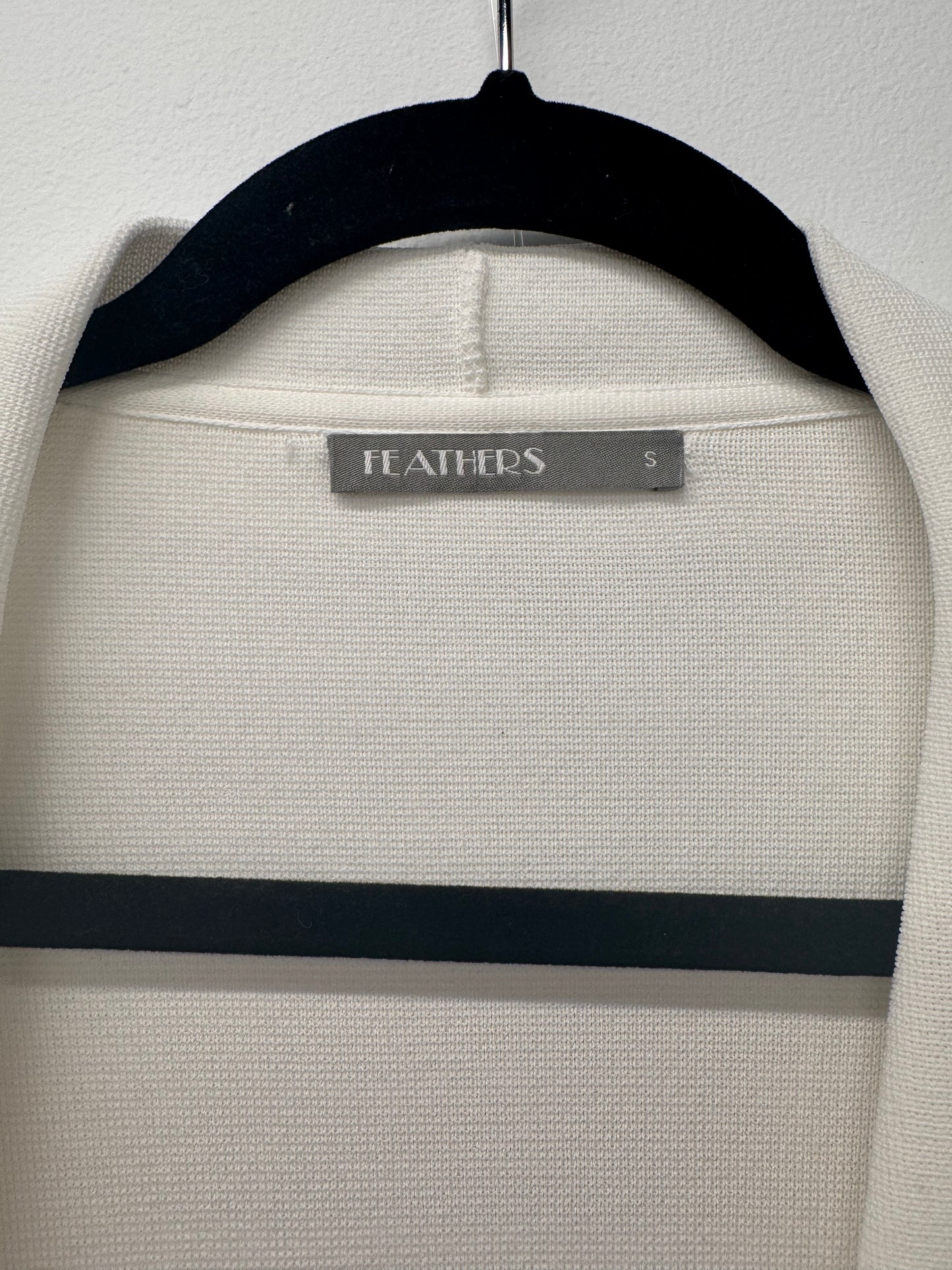 Feathers White Cardigan - Size S
