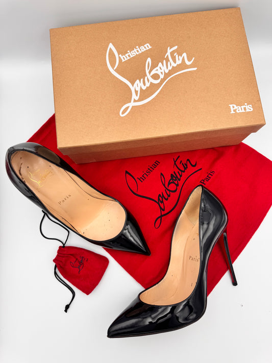 CHRISTIAN LOUBOUTIN Patent Black Size 39