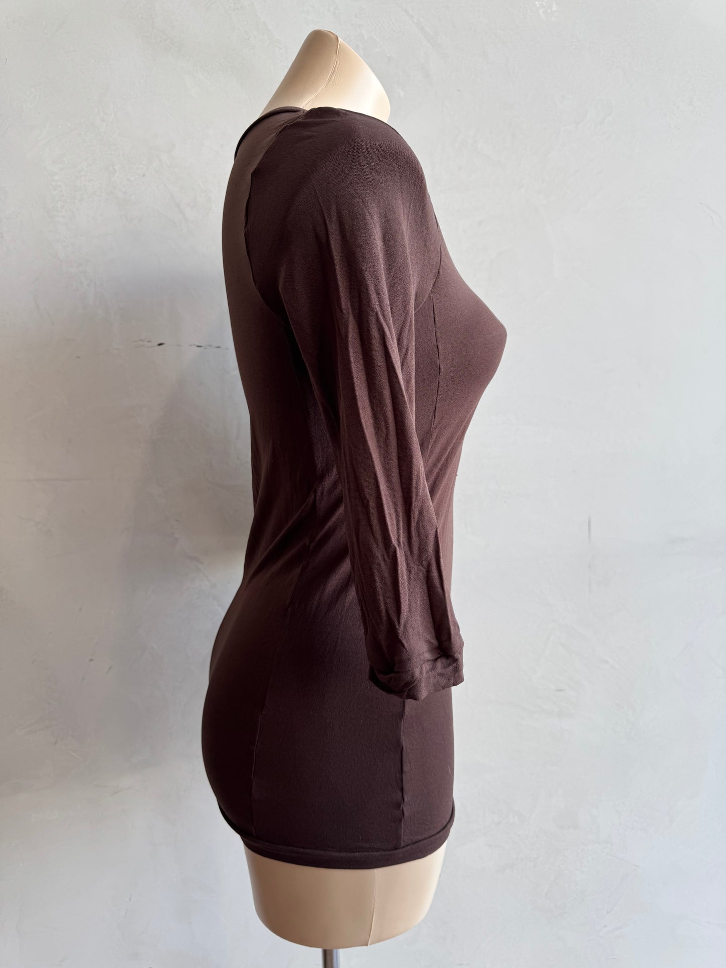 Vigorella Brown Stretch Top - size M