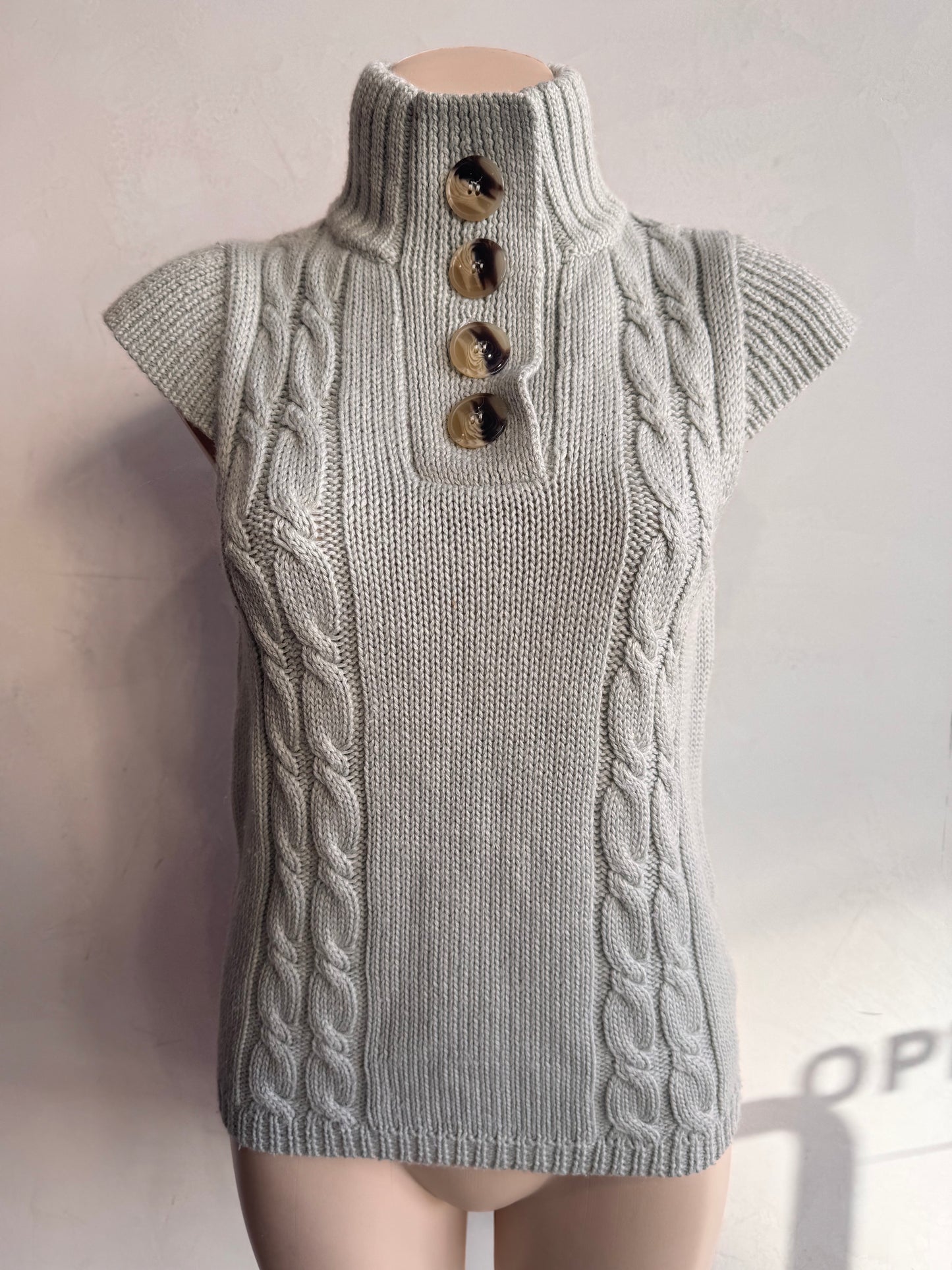 Inzagi Grey 50% wool knit top