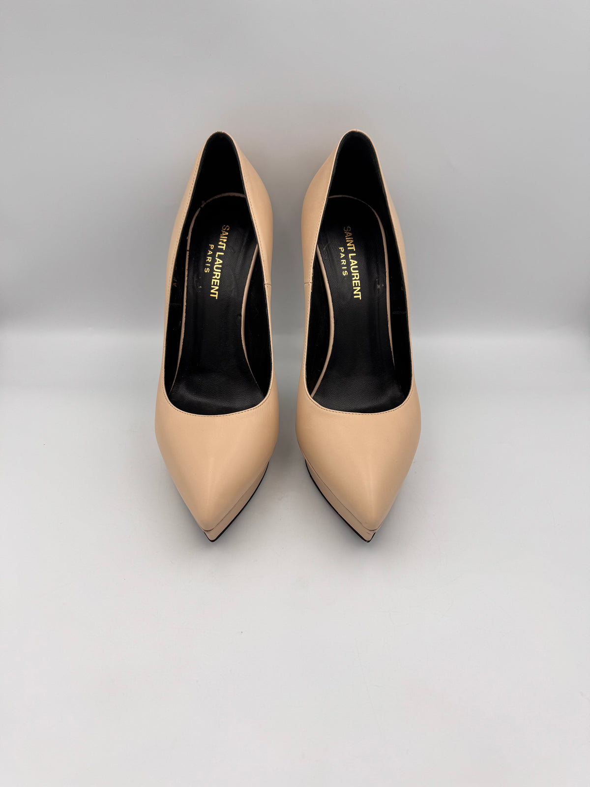 Saint Laurent Beige Platform Pump Size 39