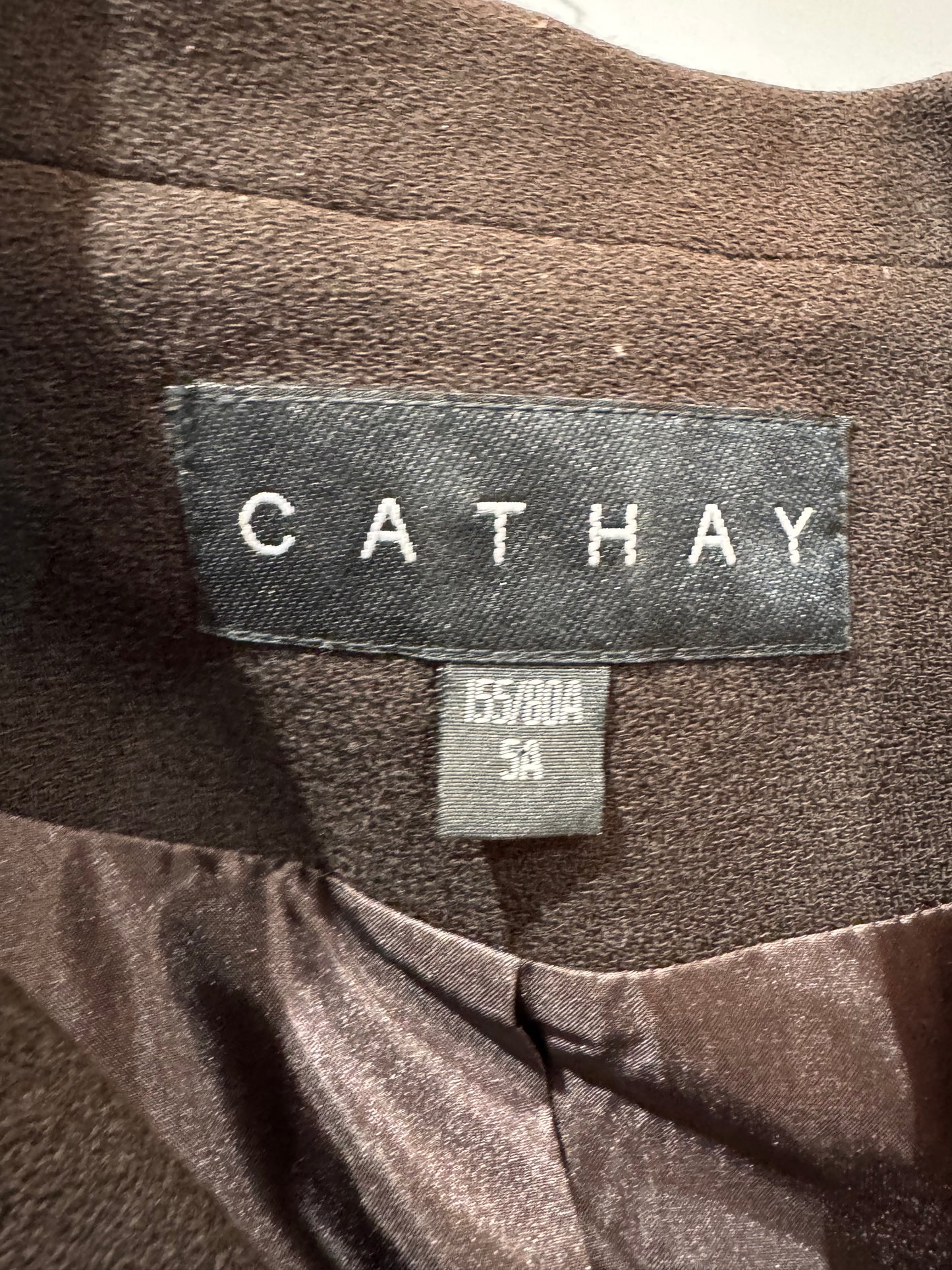 Vintage Cathay Brown Wool Blend Jacket - size S
