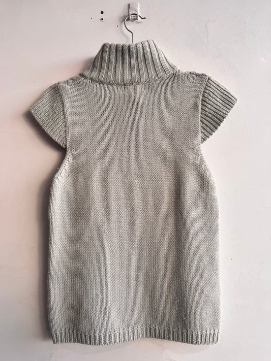 Inzagi Grey 50% wool knit top