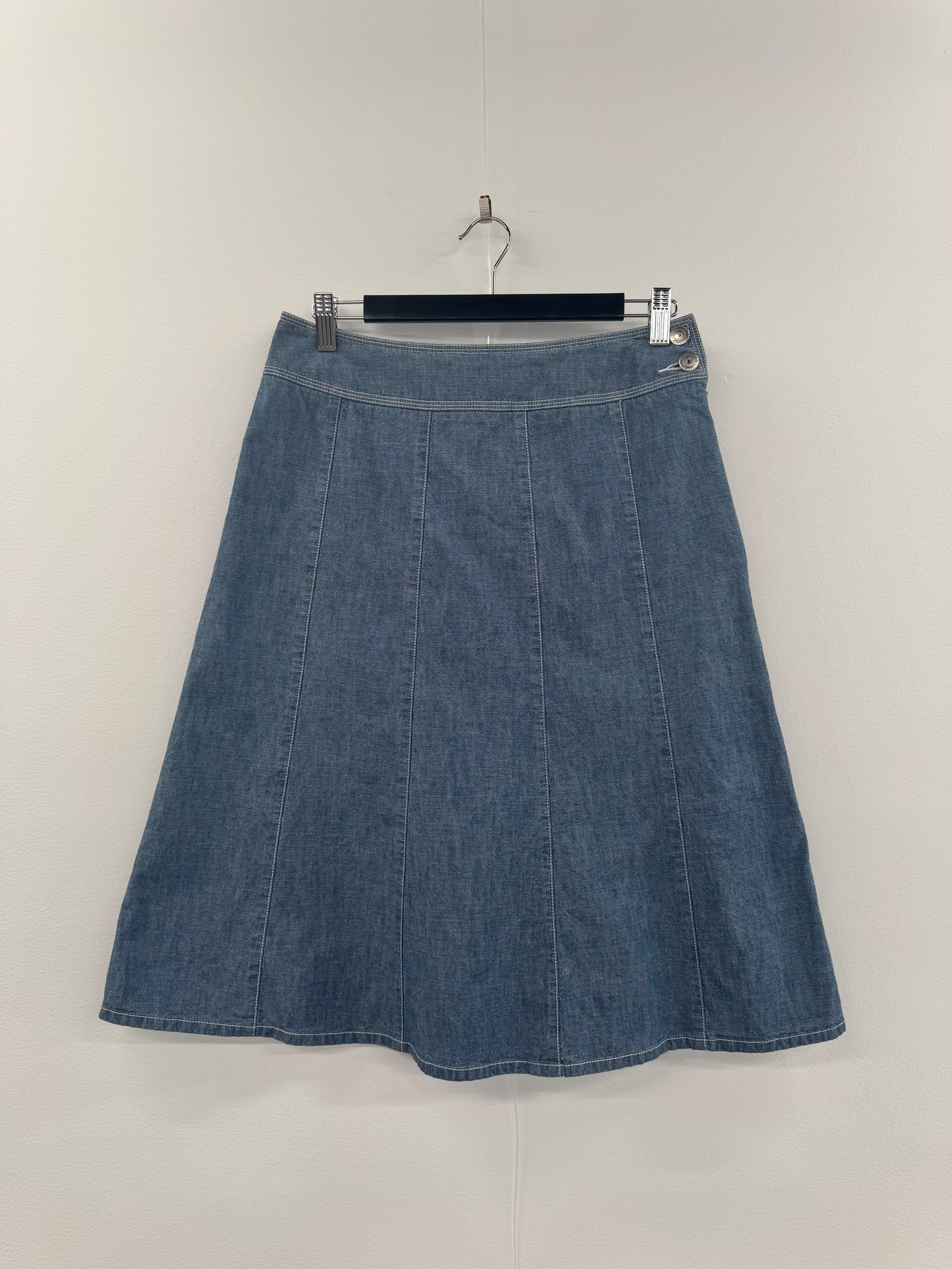 Vintage Country Road Chambray Skirt - size 10