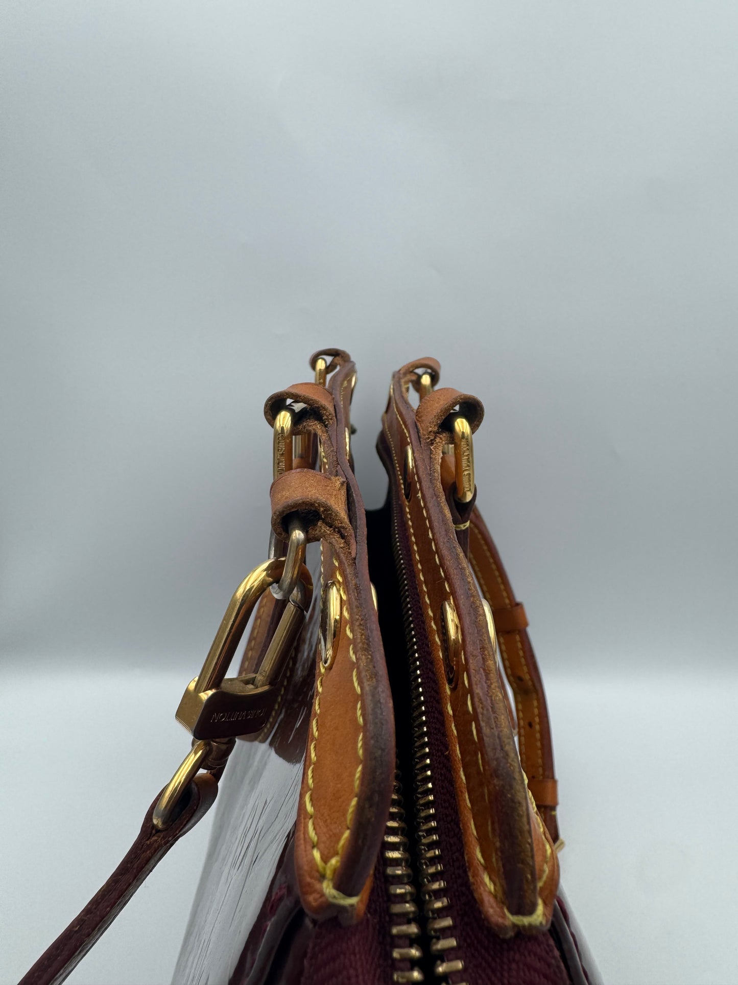 LOUIS VUITTON 2012 Monogram Vernis Brea MM Satchel