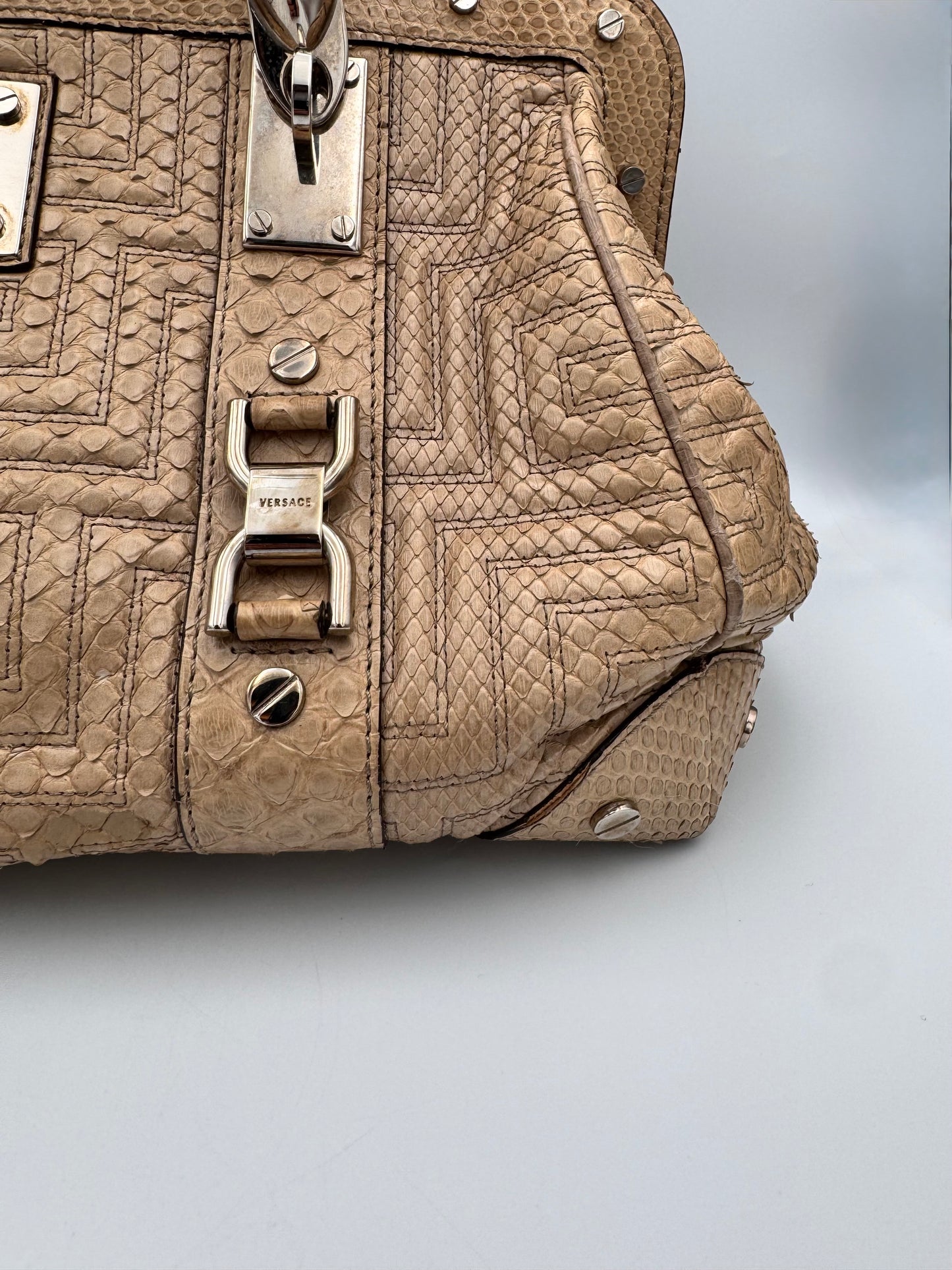 Vintage Gianni Versace Python Handbag